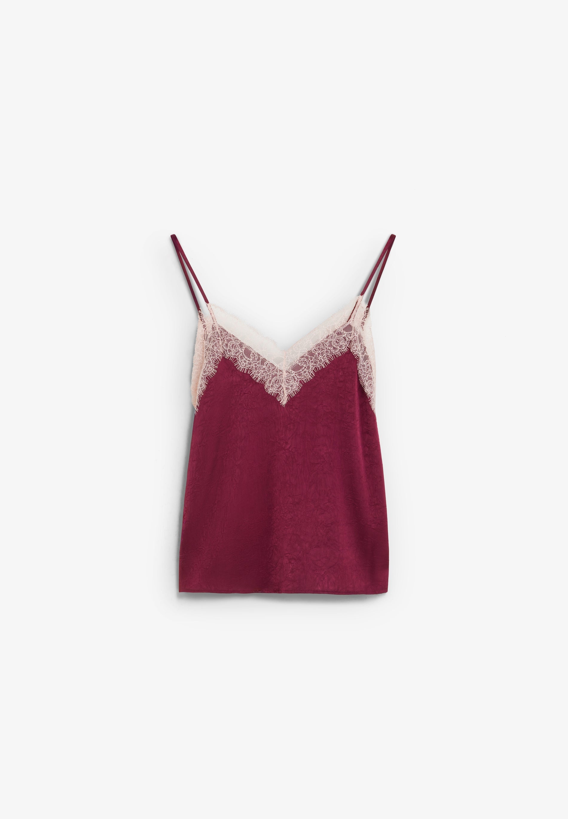 TOP ACETINADO COM RENDA