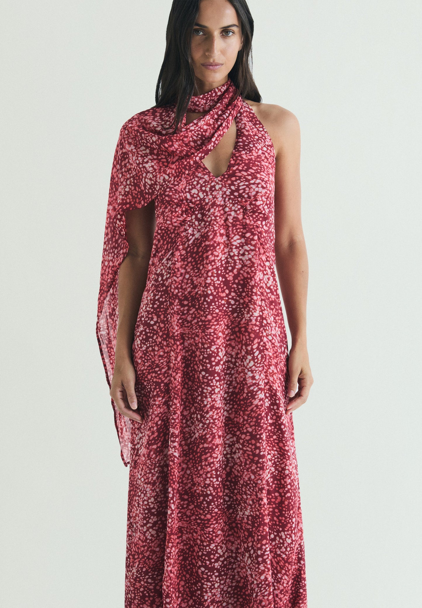 VESTIDO HALTER COM PADRÃO