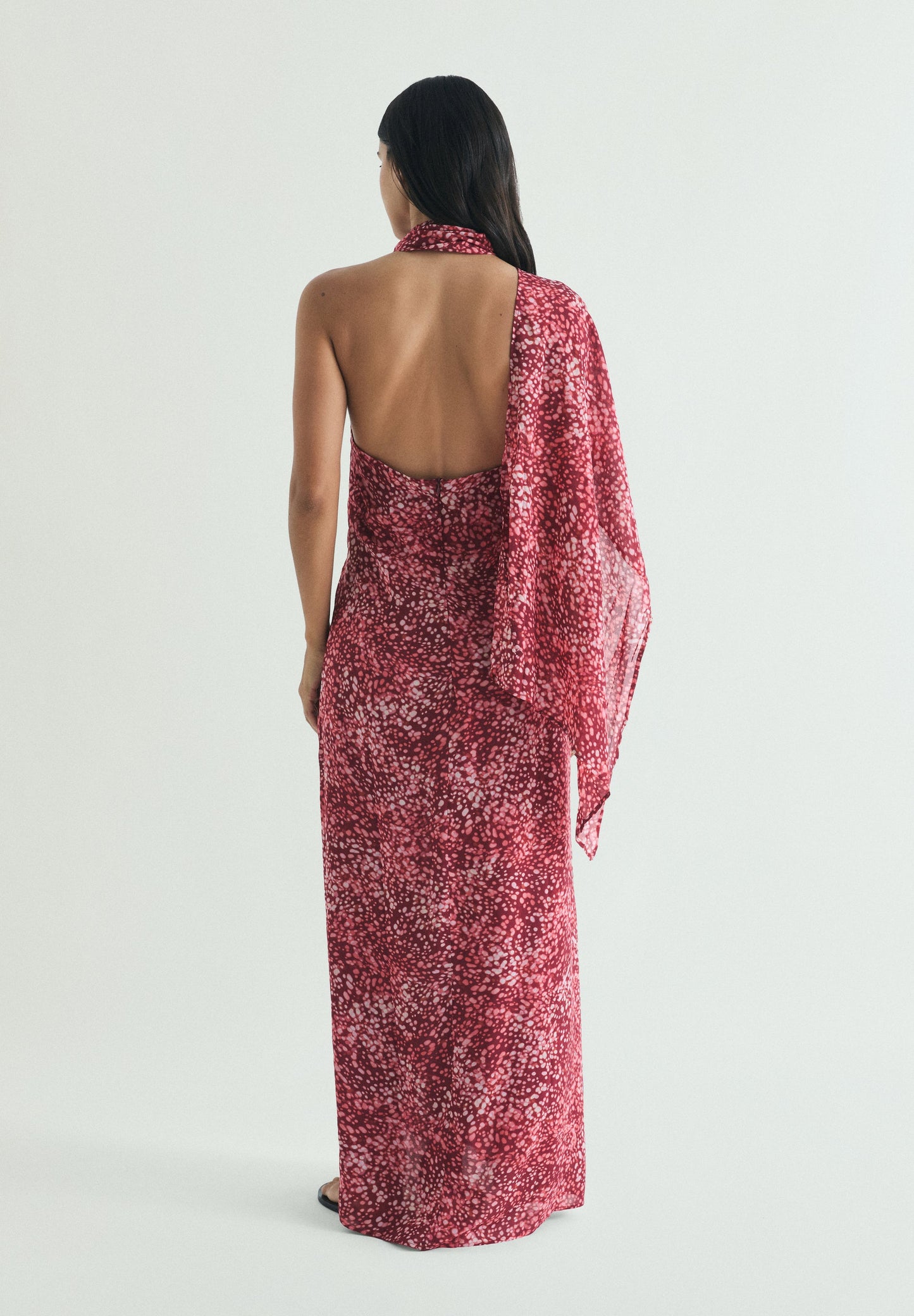 VESTIDO HALTER COM PADRÃO