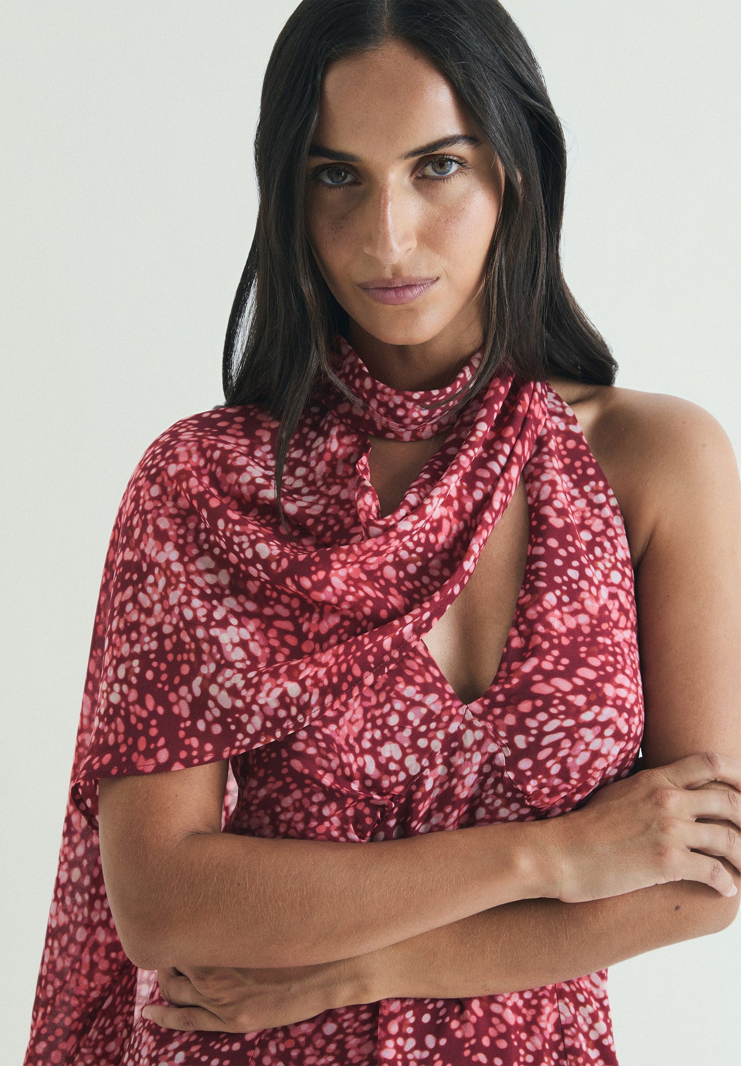 VESTIDO HALTER COM PADRÃO