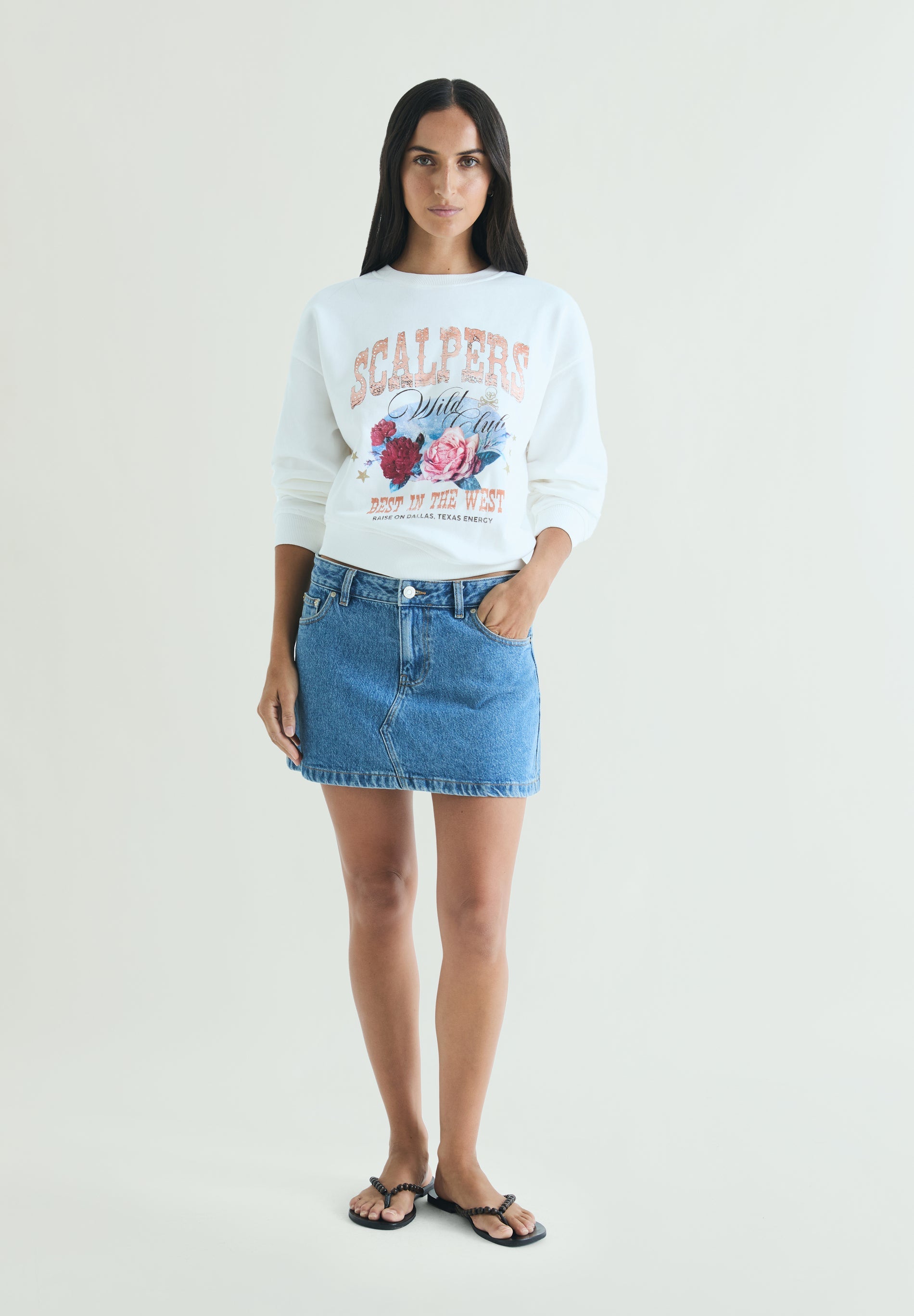 SWEATSHIRT COM PADRÃO À FRENTE