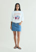 SWEATSHIRT COM PADRÃO À FRENTE