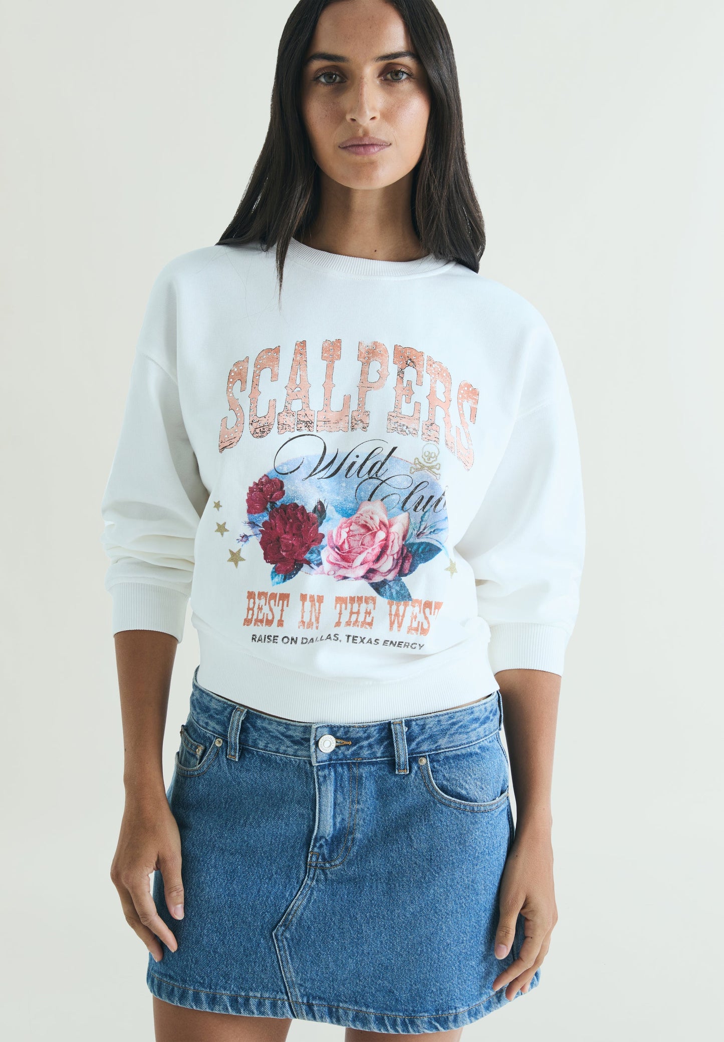 SWEATSHIRT COM PADRÃO À FRENTE
