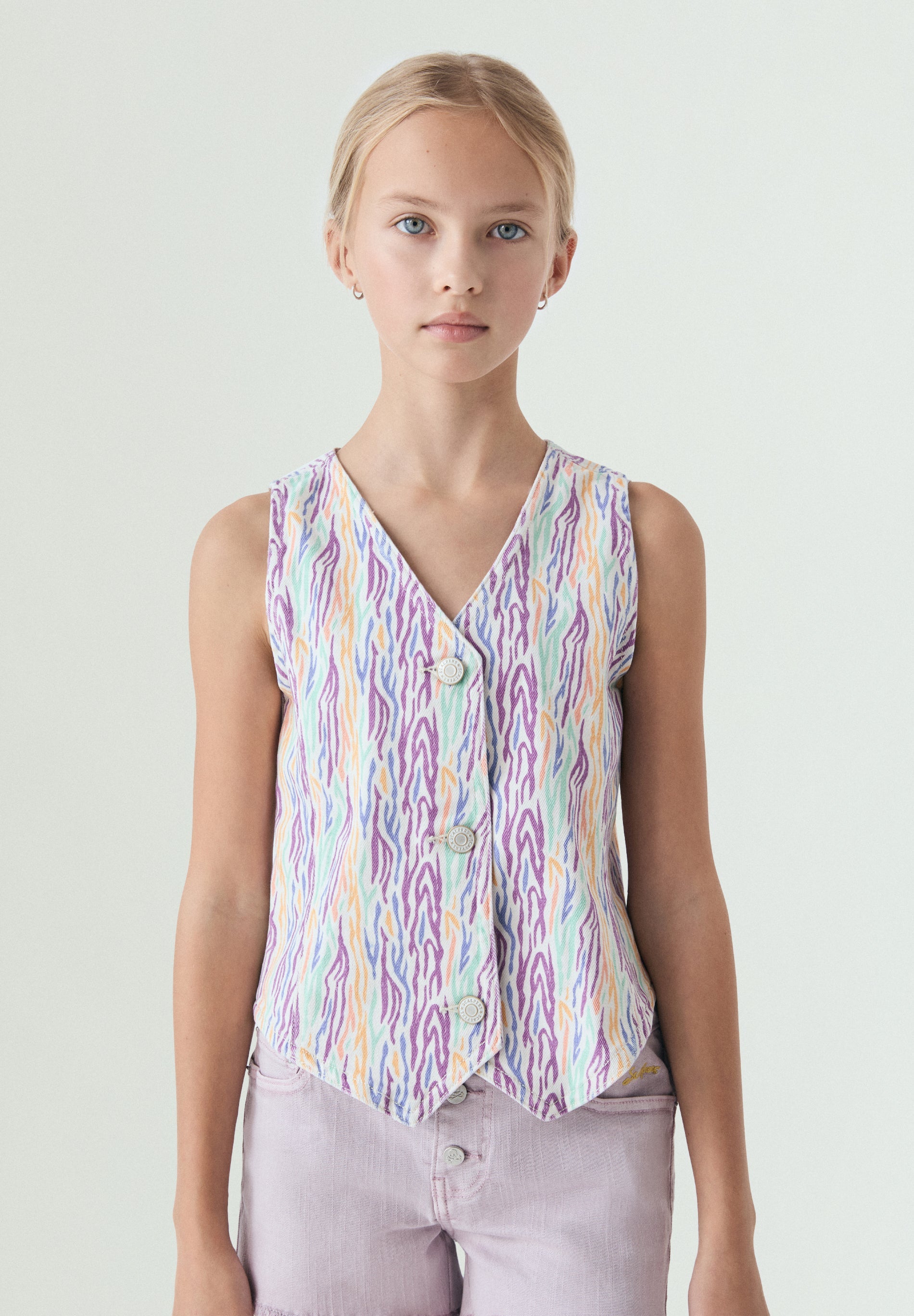 COLETE DENIM MULTICOLOR