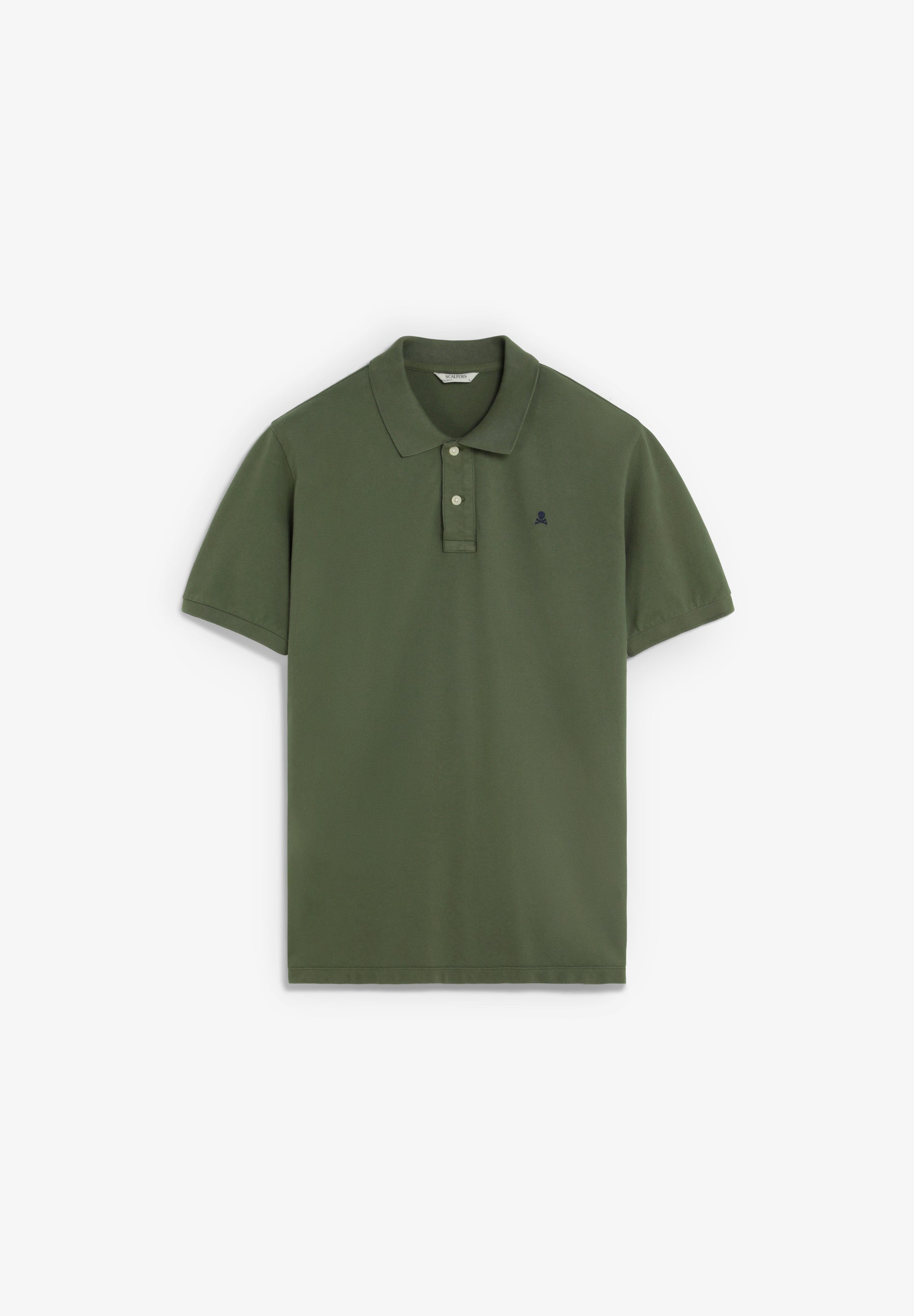 CAMISA POLO DE PIQUÉ BORDADO EM CONTRASTE