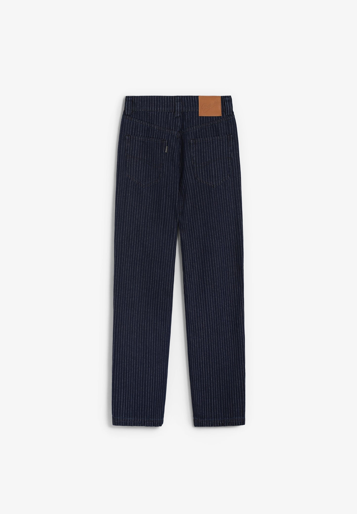 POMPEII BRAND | NAVY STRIPED 5 - POCKET DENIM