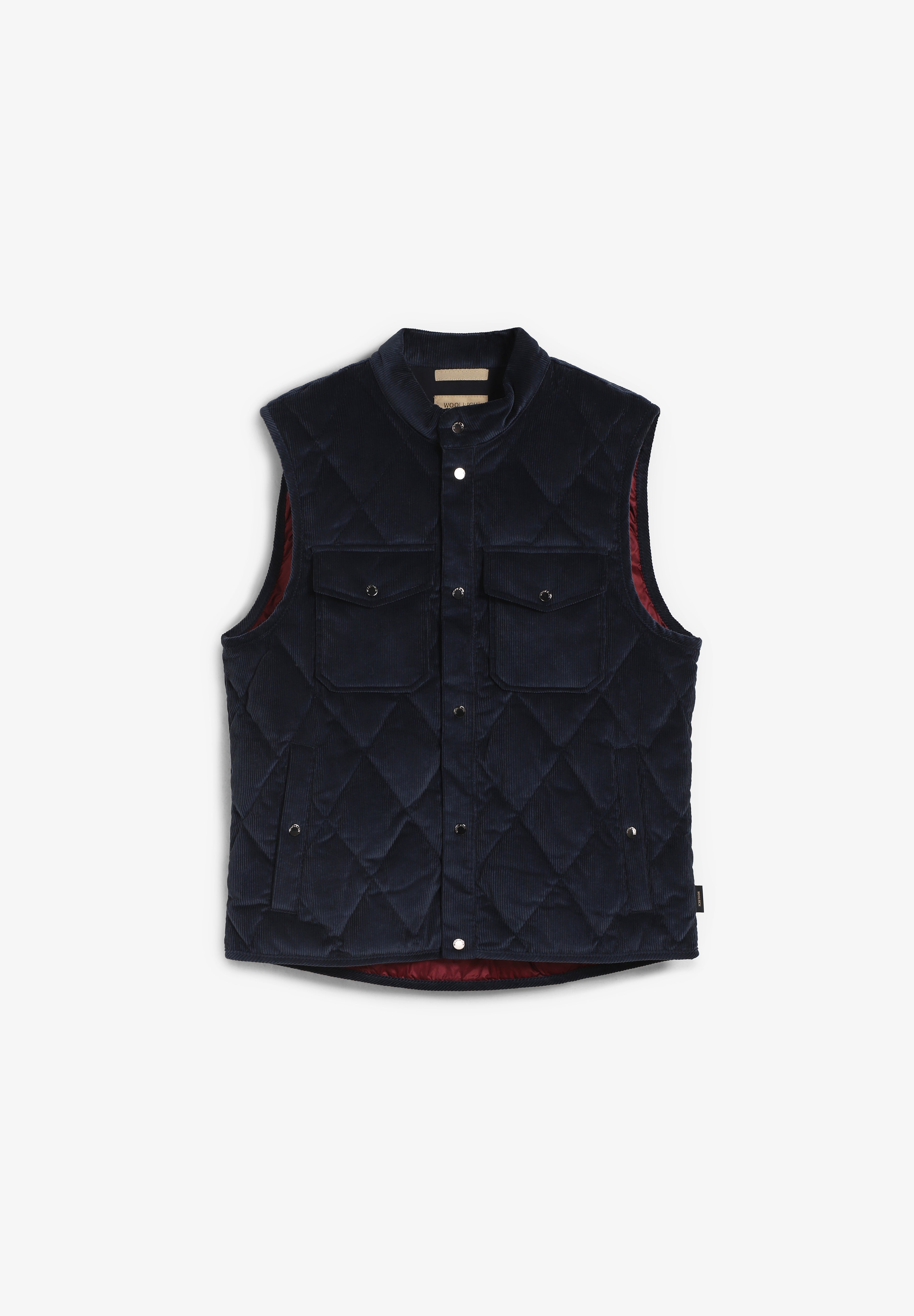 WOOLRICH | COLETE DE BOMBAZINA COM ACOLCHADO DE LOSANGOS