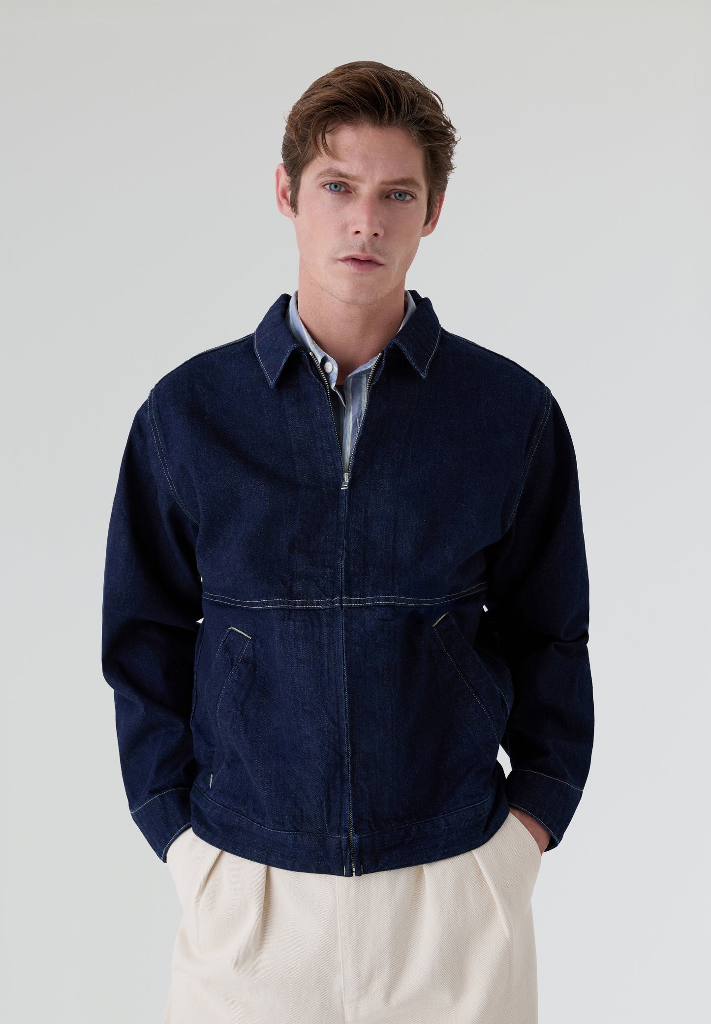 GRAMICCI | CARDIGAN JEANS JAPANESE SLUB