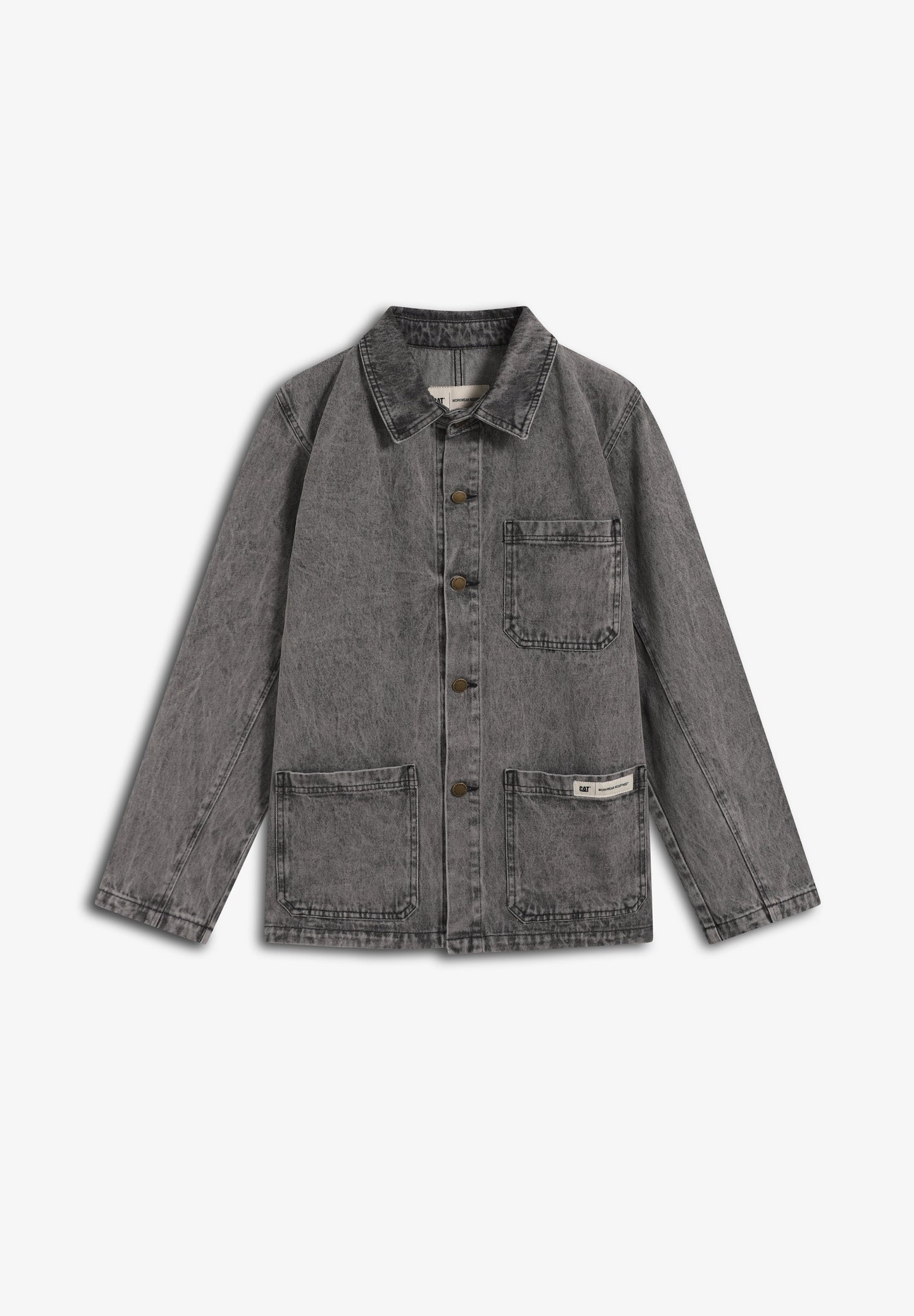 CAT | CAMISA COMPRIDA JEANS OVERSHIRT WITH ACID WASH
