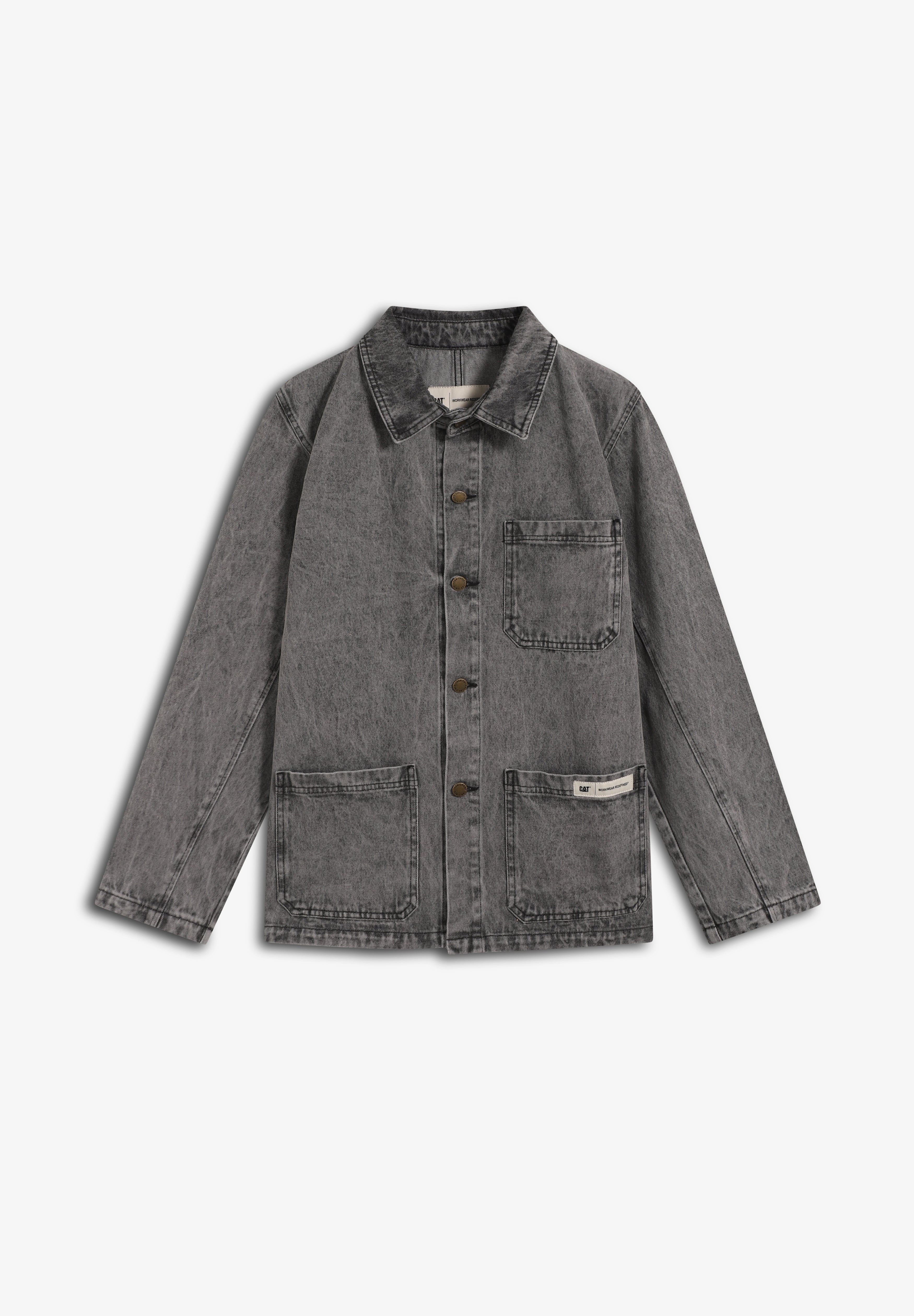 CAT | CAMISA COMPRIDA JEANS OVERSHIRT WITH ACID WASH