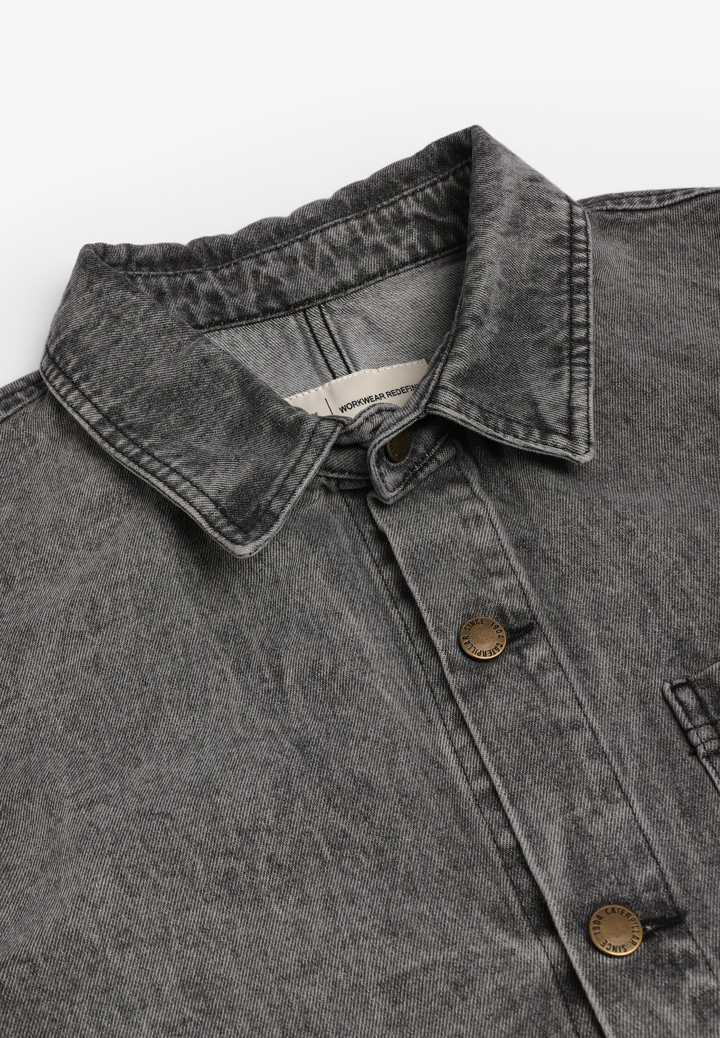 CAT | CAMISA COMPRIDA JEANS OVERSHIRT WITH ACID WASH