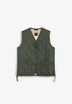 TAION | COLETE MILITAR GOLA EM V E ZIP UNISEXO