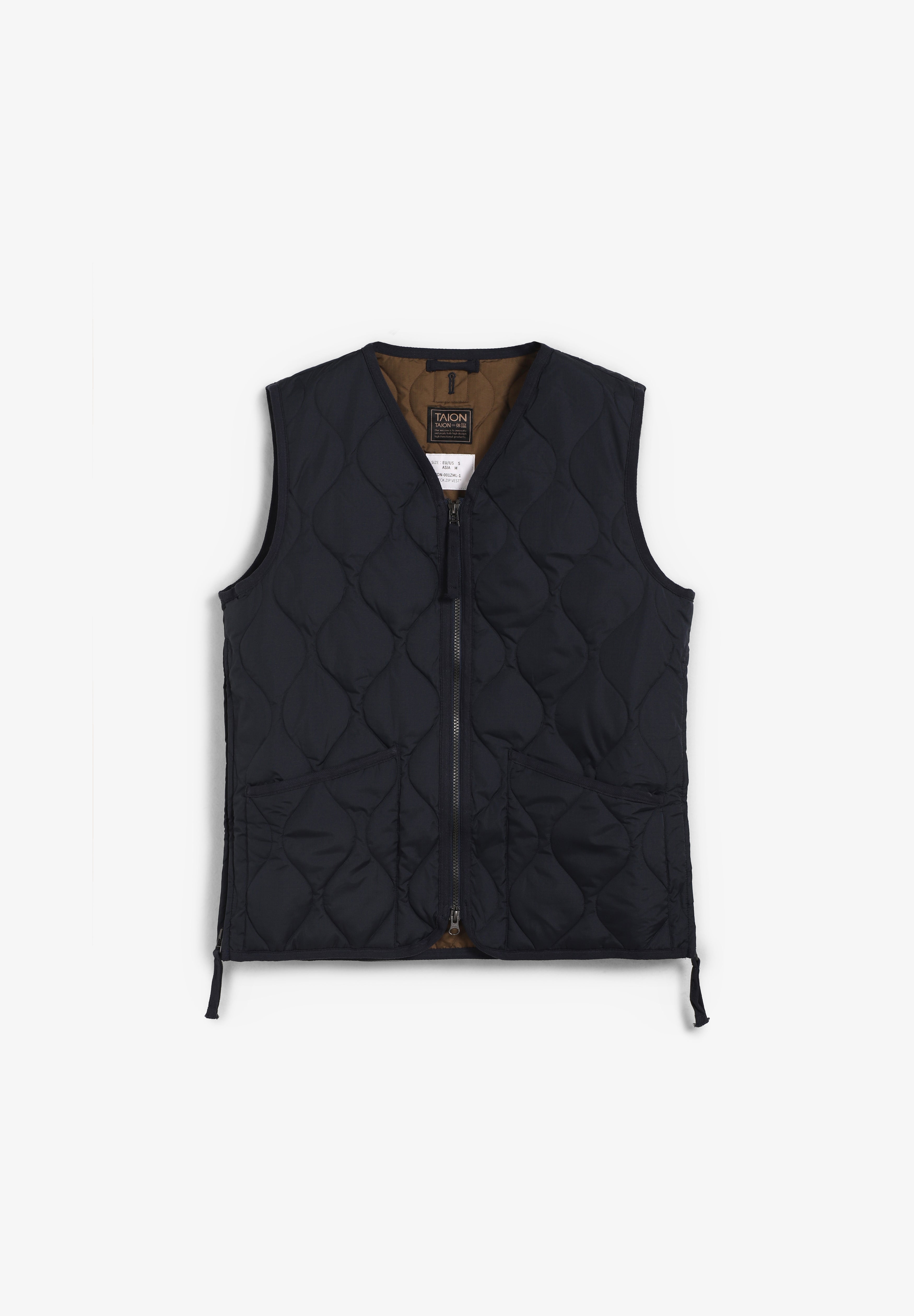 TAION | COLETE MILITAR GOLA EM V E ZIP UNISEXO