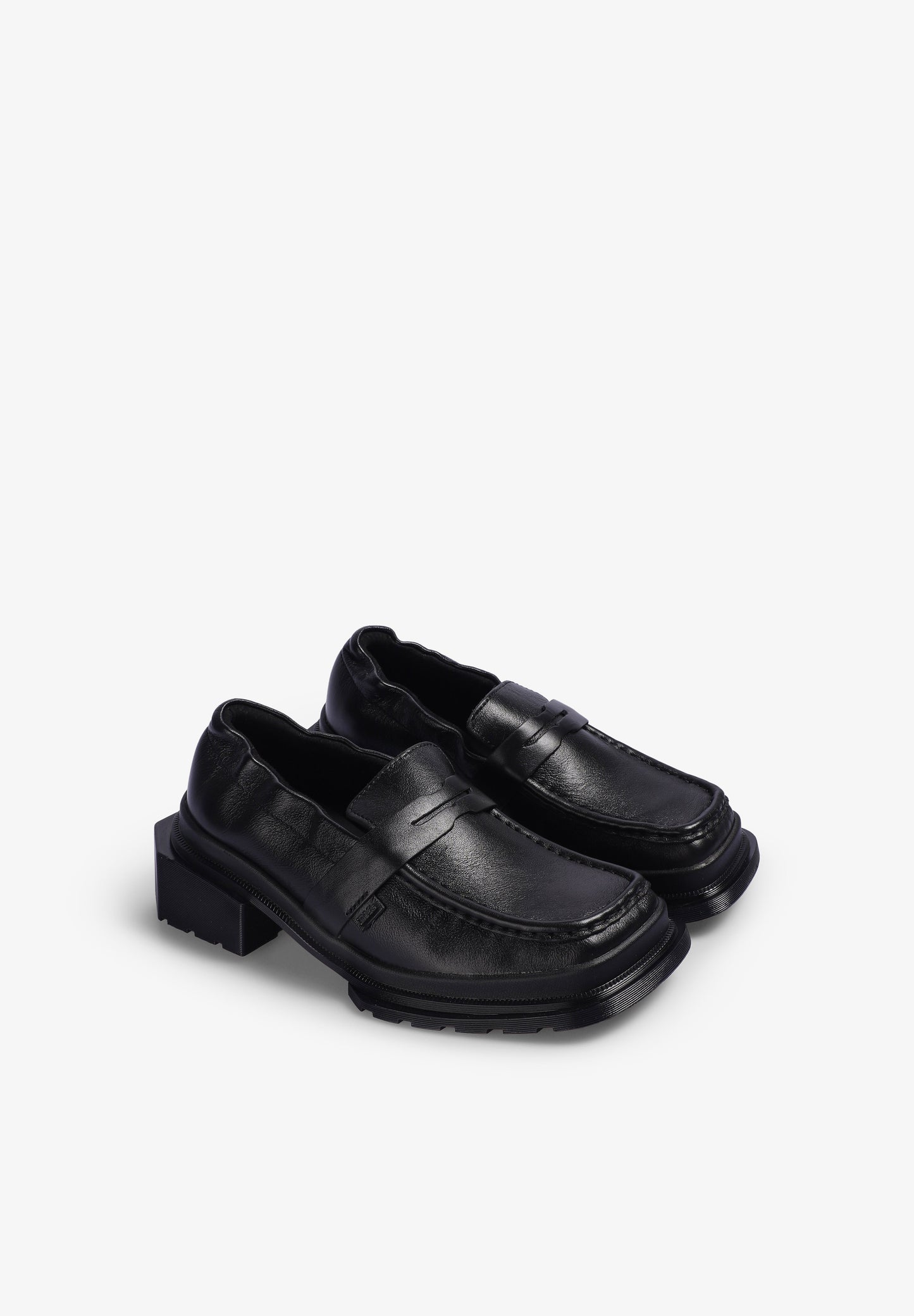 DR MARTENS | MOCASSINS MAYBOLE DE PELE FRANZIDA COM BIQUEIRA QUADRADA