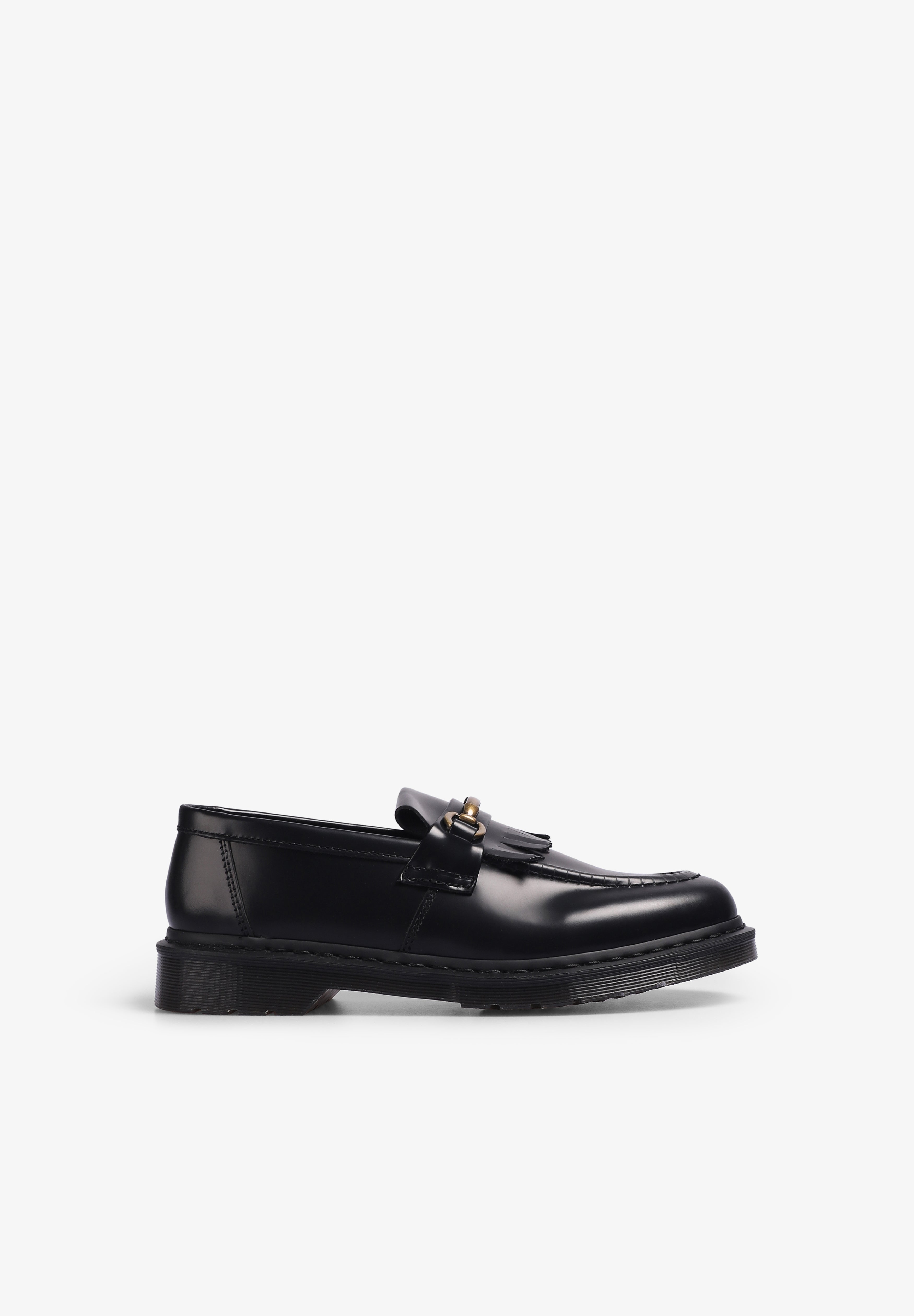 DR MARTENS | MOCASSINS ADRIAN DE PELE SMOOTH COM REBORDO E FRANJAS