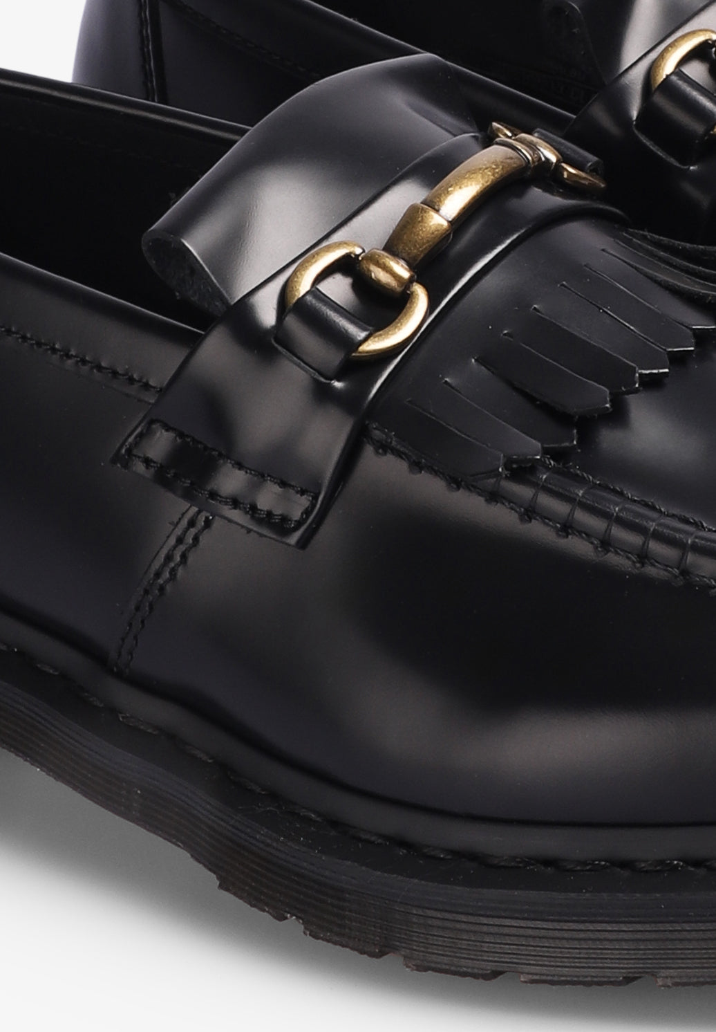 DR MARTENS | MOCASSINS ADRIAN DE PELE SMOOTH COM REBORDO E FRANJAS
