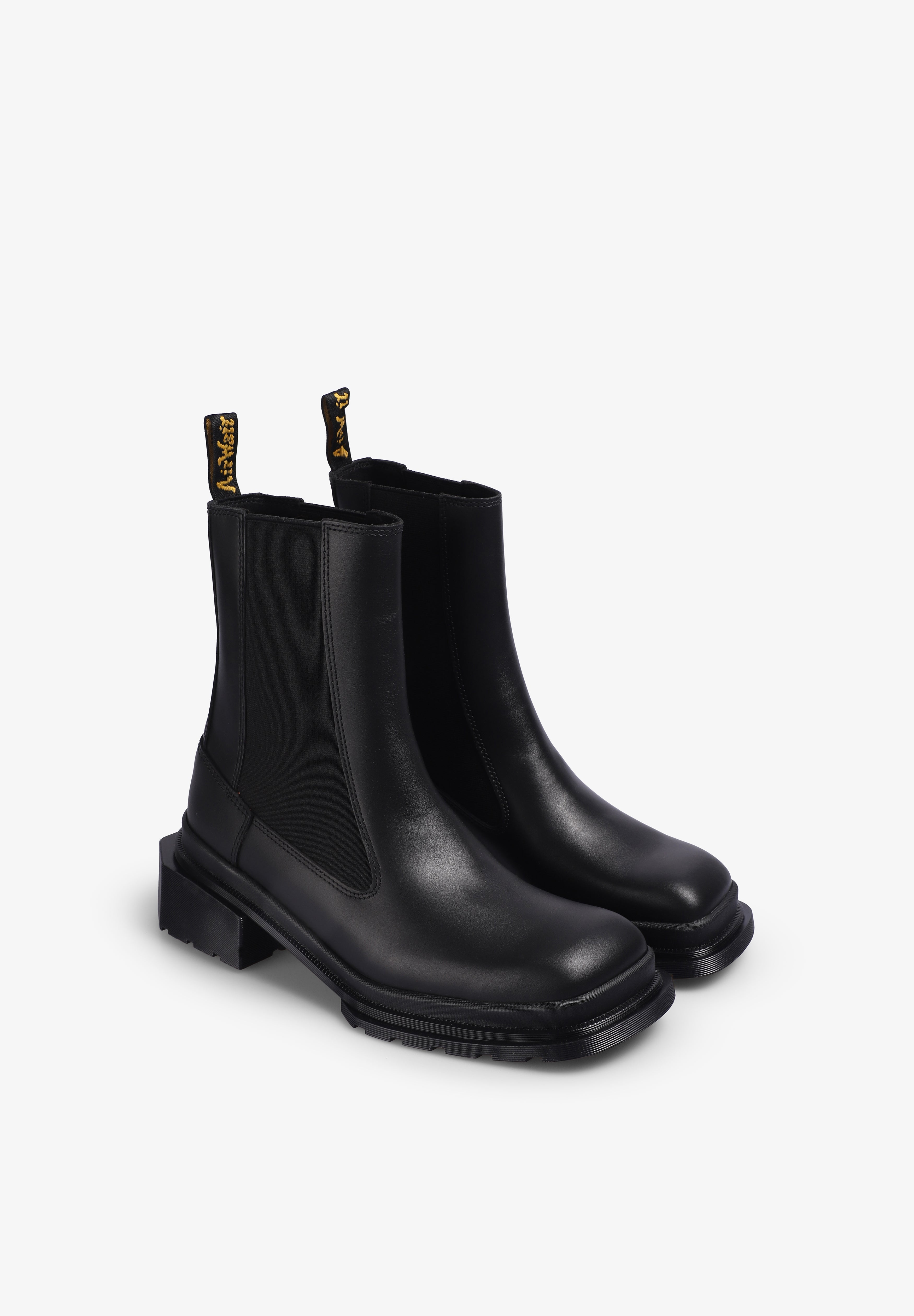 DR MARTENS | BOTAS CHELSEA MAYBOLE DE PELE COM BIQUEIRA QUADRARA