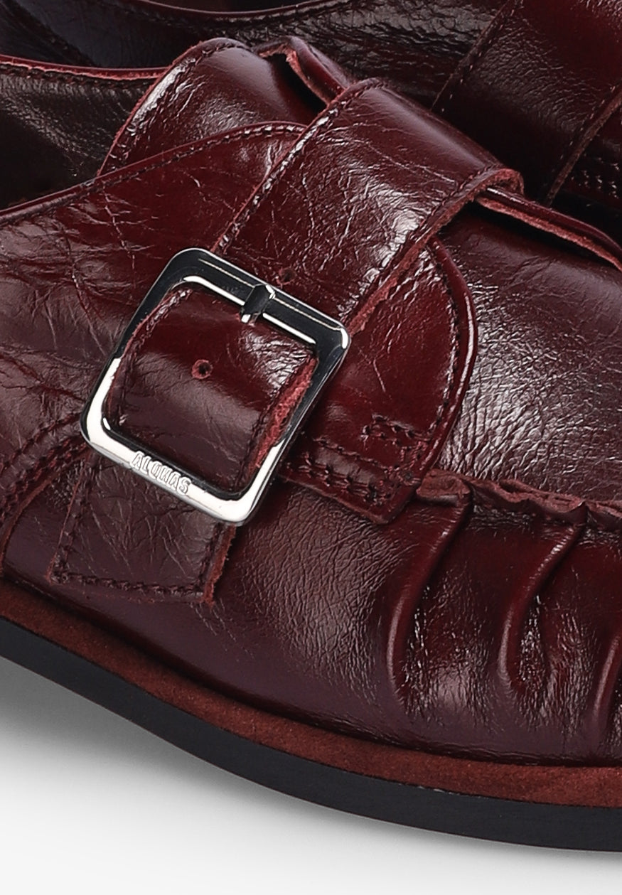 ALOHAS | BRANDY BURGUNDY LEATHER LOAFERS