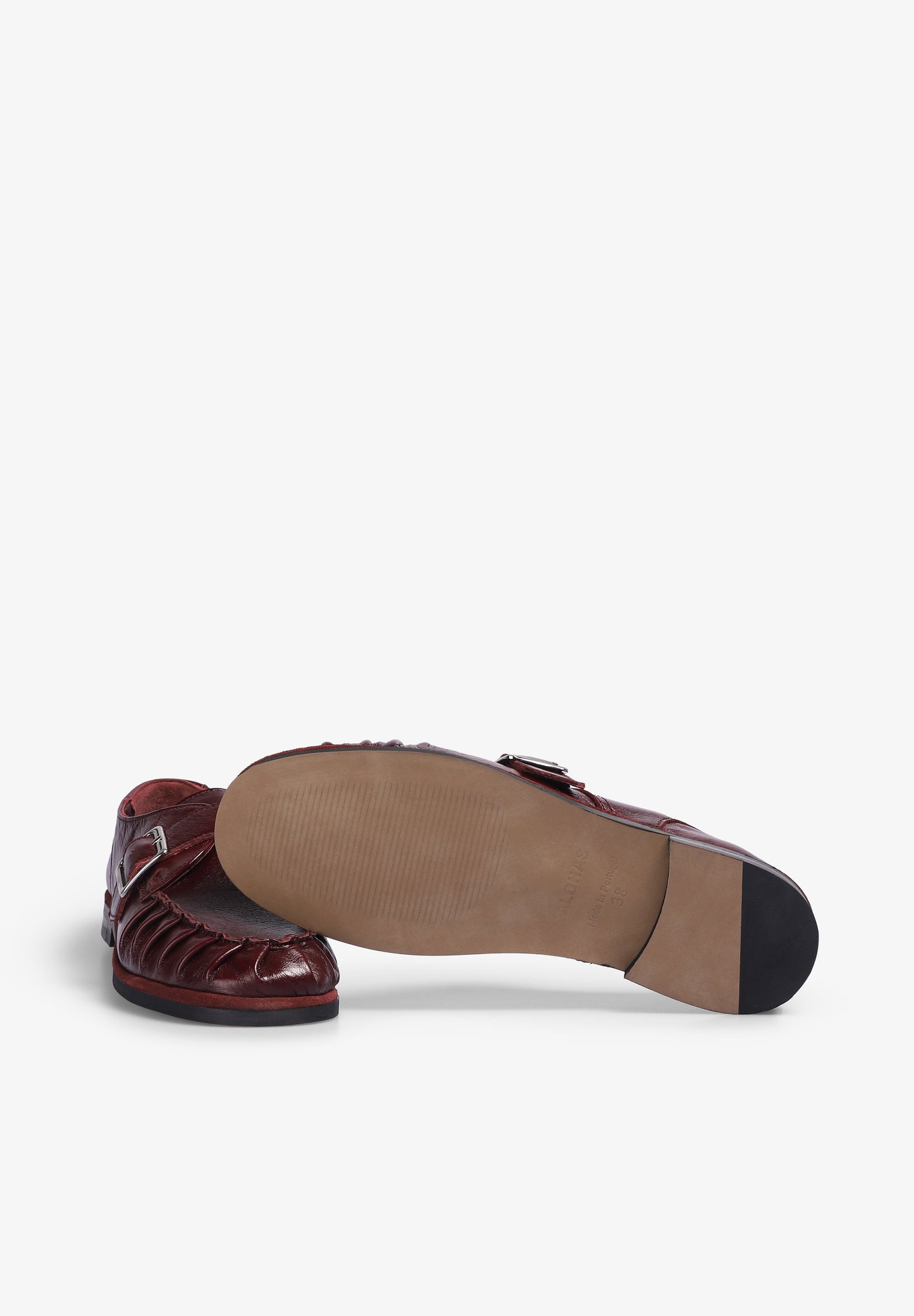 ALOHAS | BRANDY BURGUNDY LEATHER LOAFERS