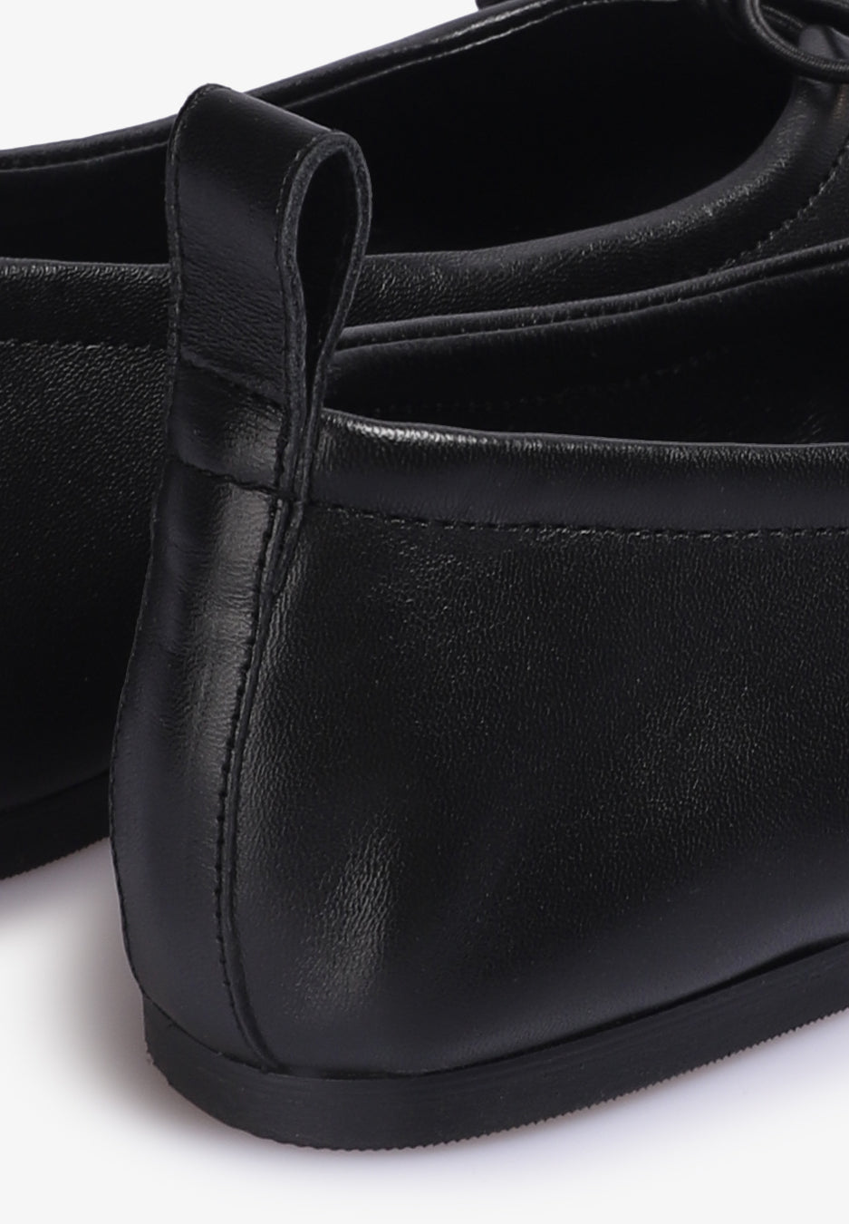 ALOHAS | ROSALIND BLACK LEATHER BALLET FLATS