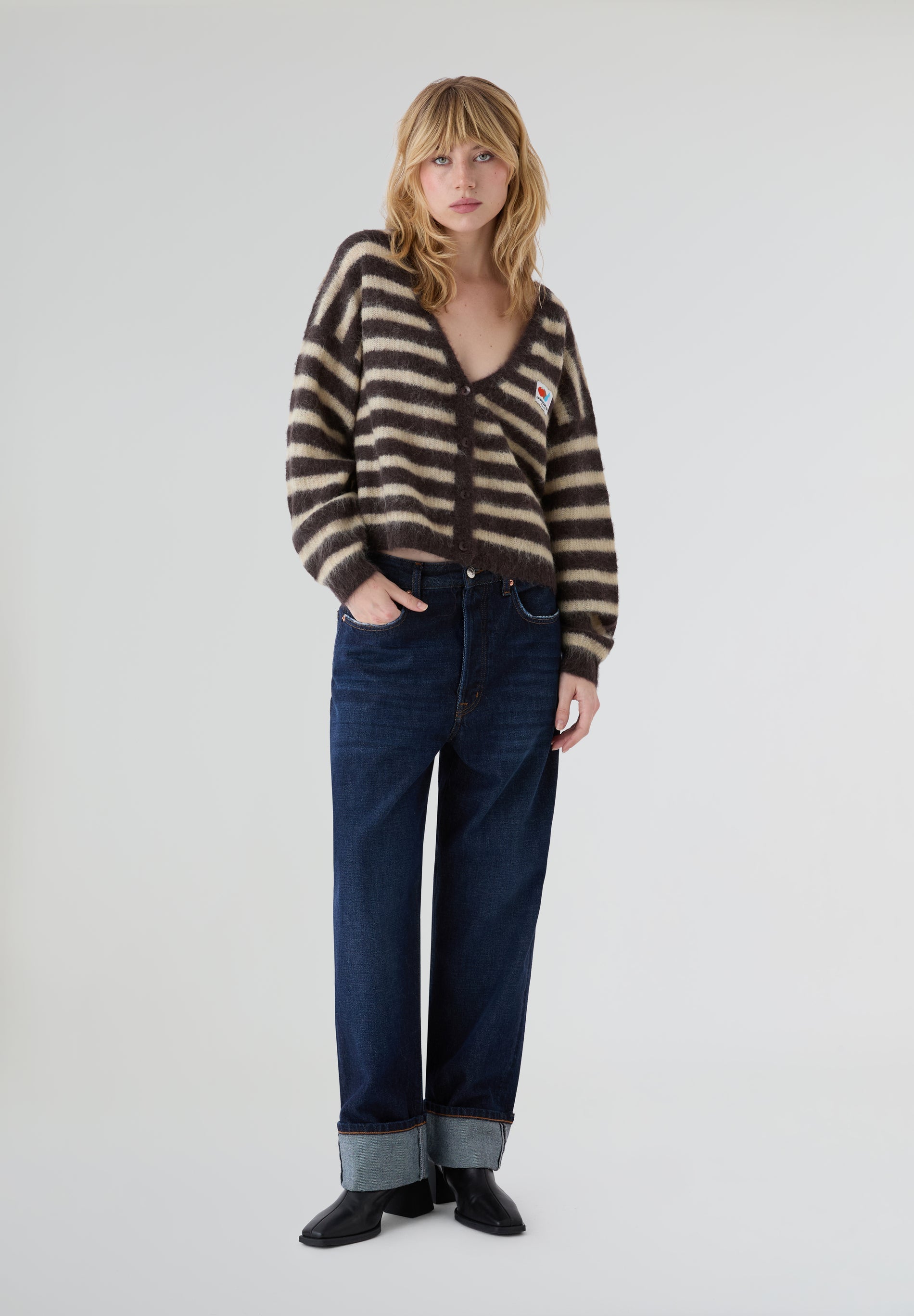 AMERICAN VINTAGE | CARDIGAN ML COL V BOUTONNE