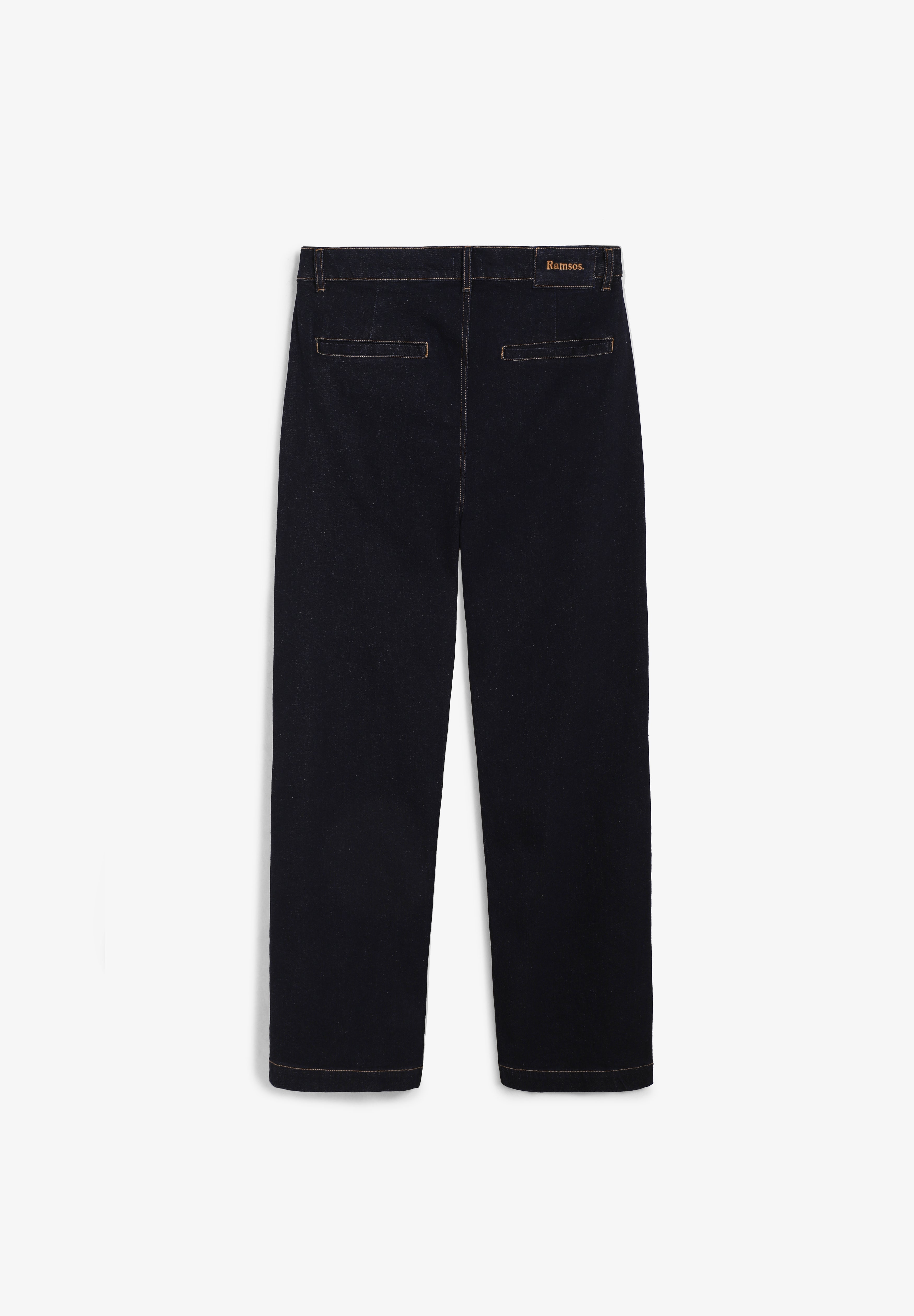 RAMSOS | PLEATED DARK DENIM JEANS