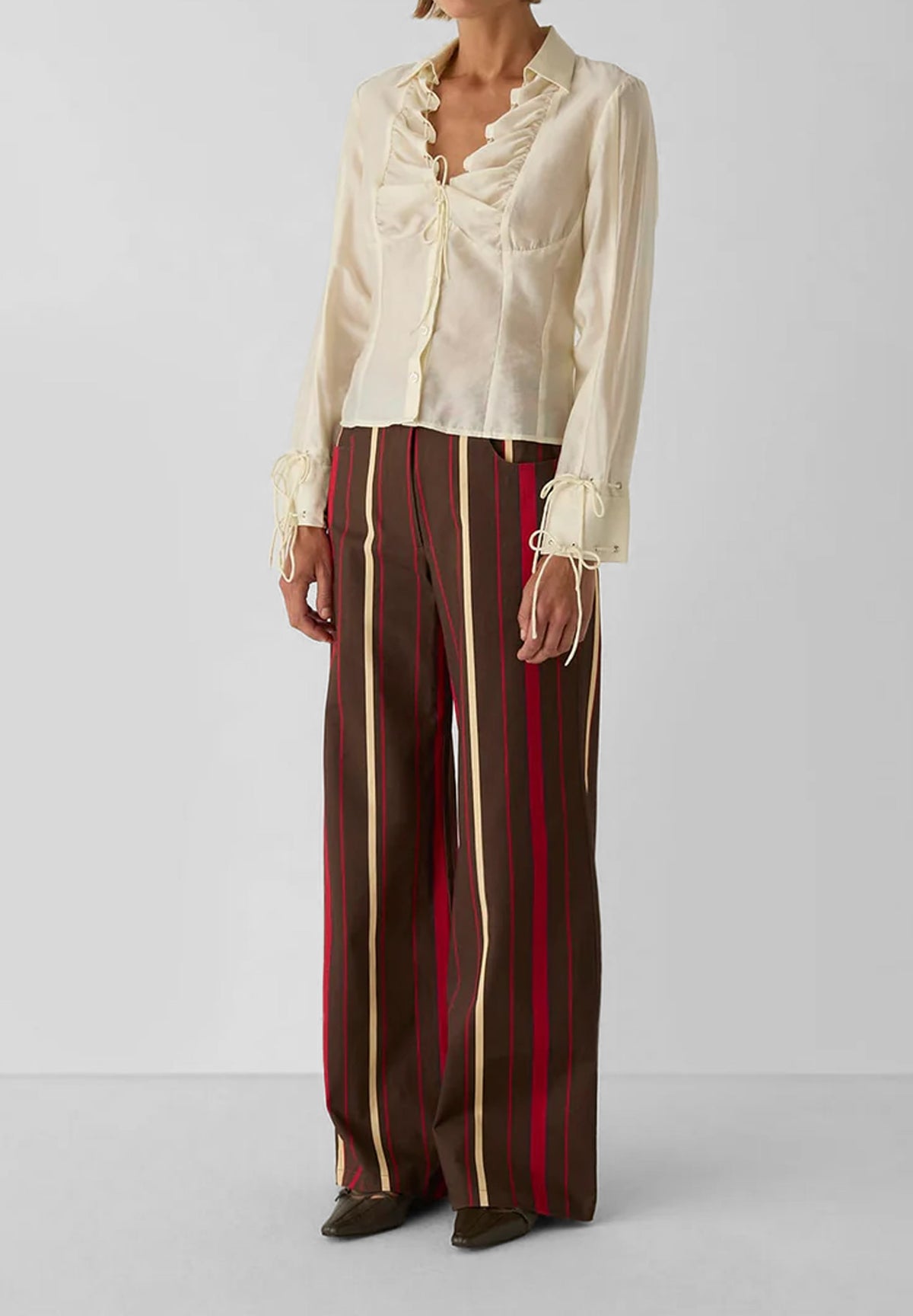 LAAGAM | LEROY STRIPED TWILL PANTS