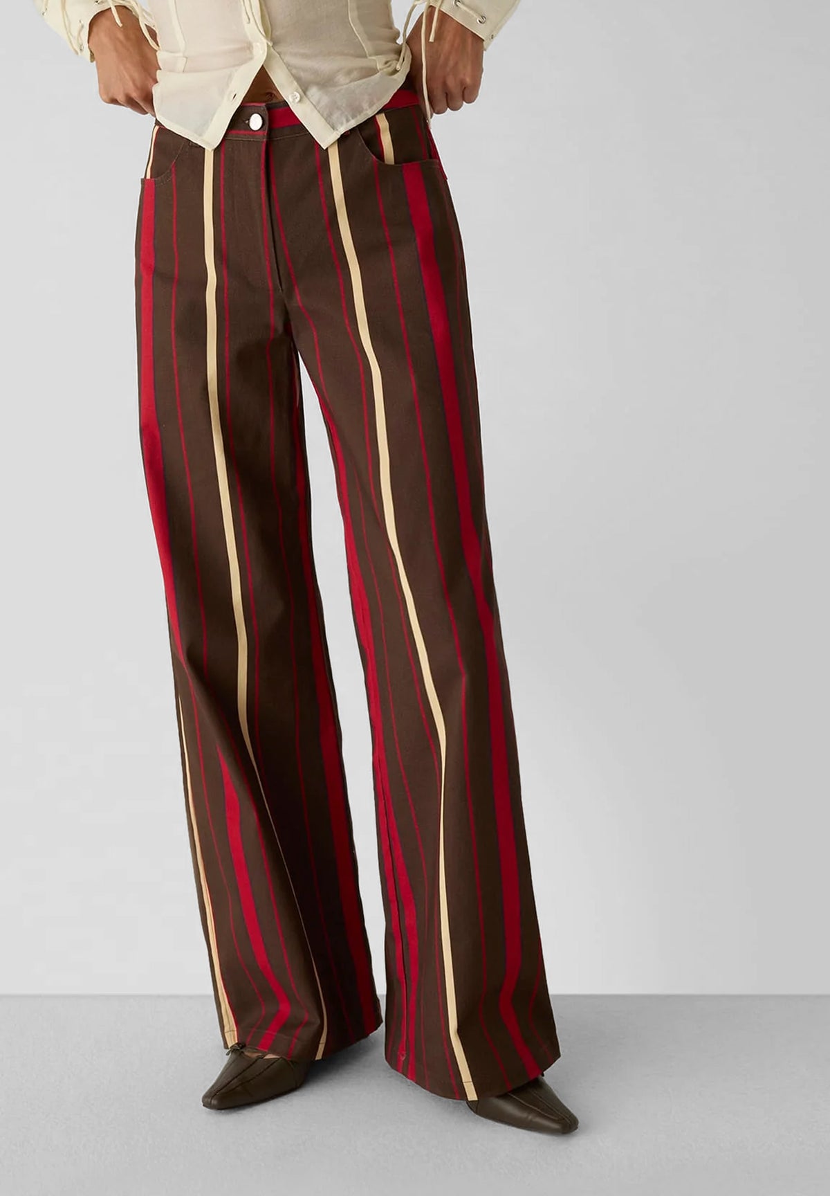 LAAGAM | LEROY STRIPED TWILL PANTS