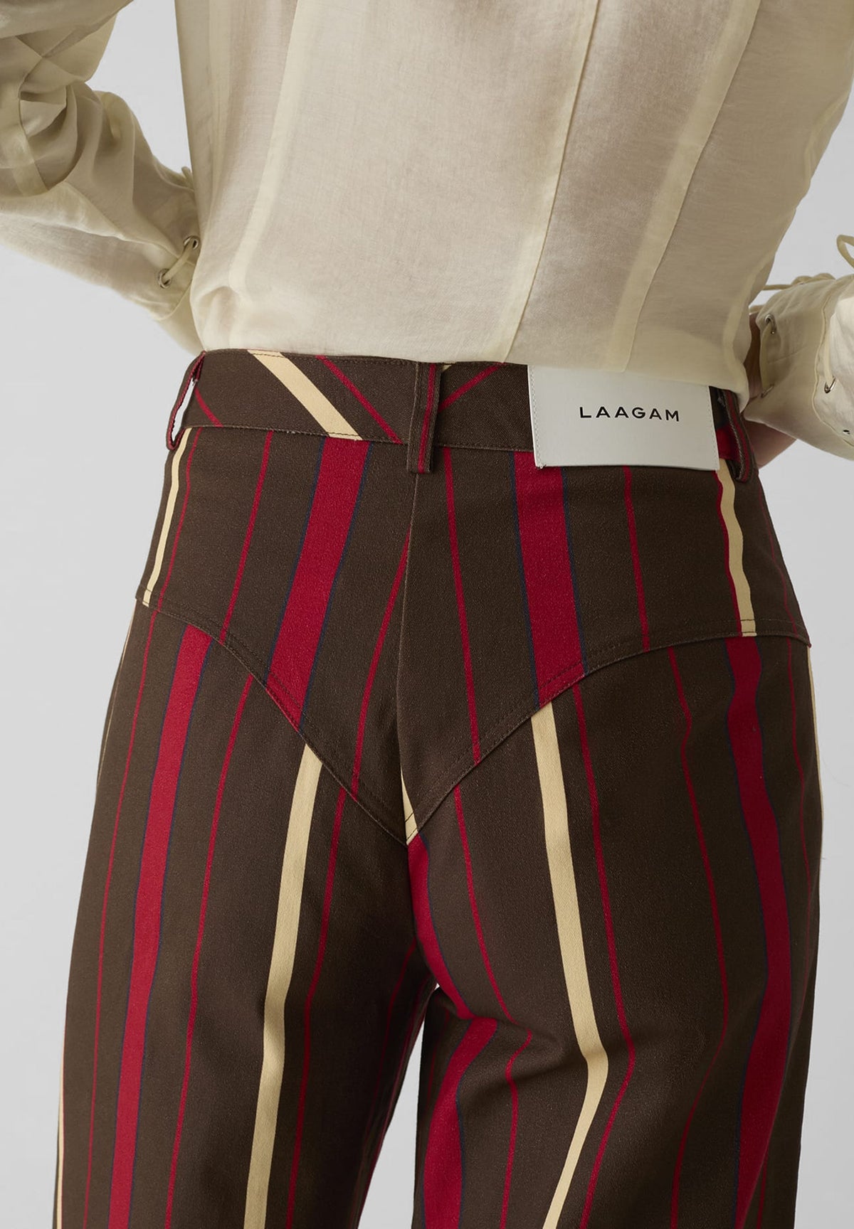 LAAGAM | LEROY STRIPED TWILL PANTS