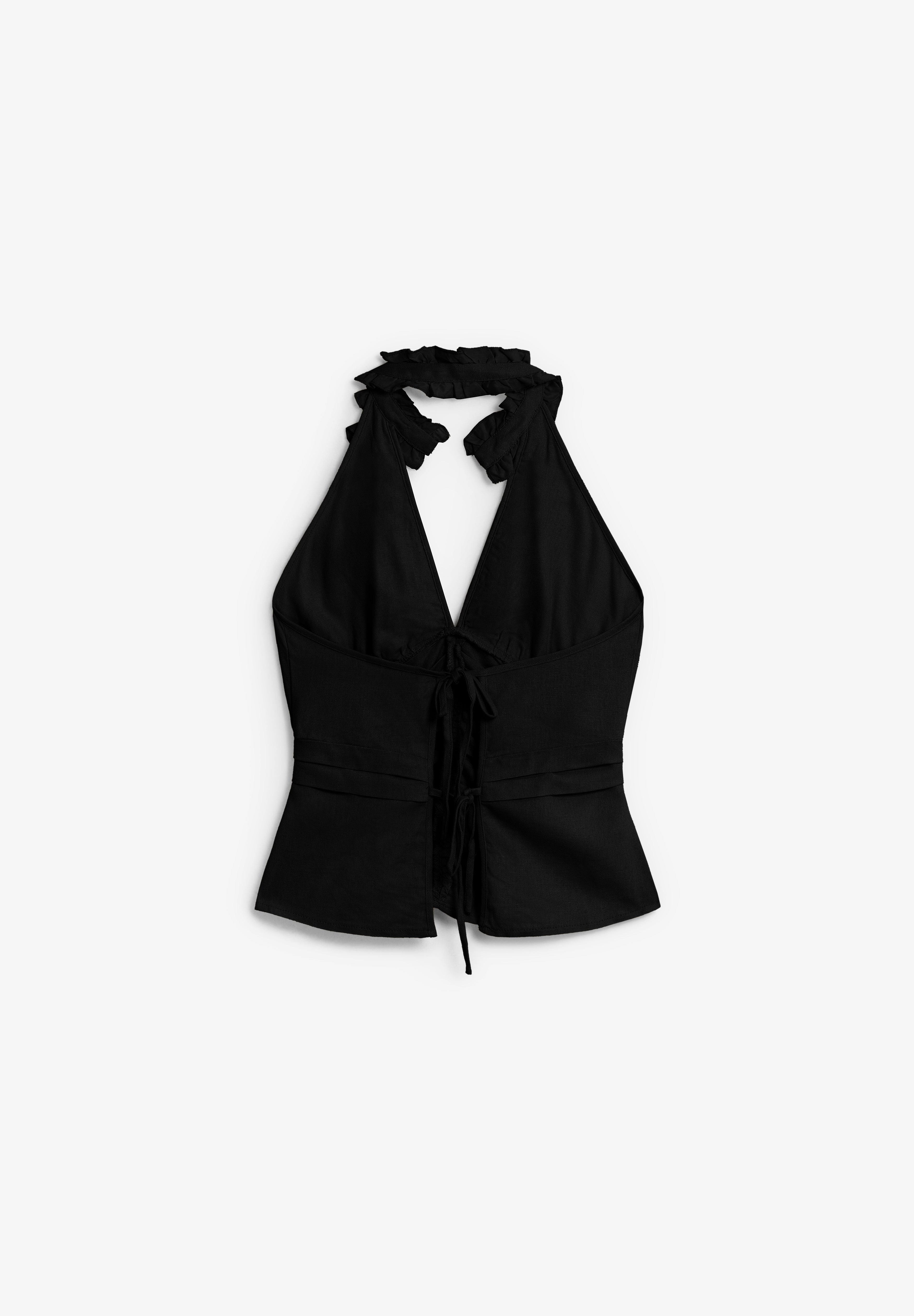 LAAGAM | TOP LINHO DORA RUCHED