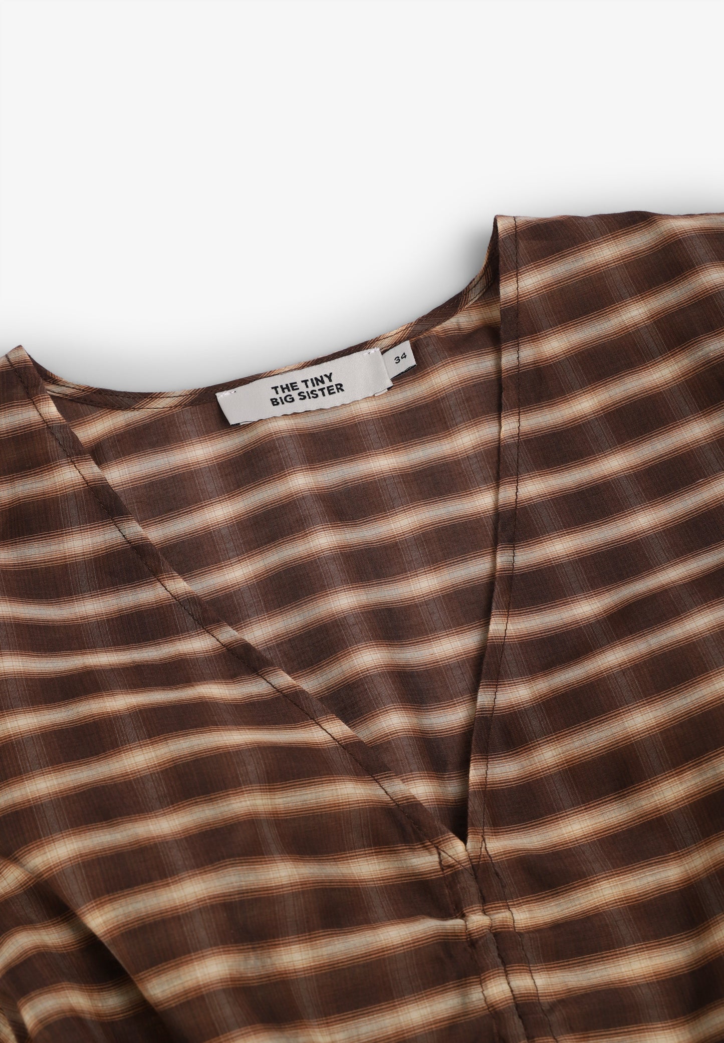 THE TINY BIG SISTER | CHECK V-NECK BLOUSE