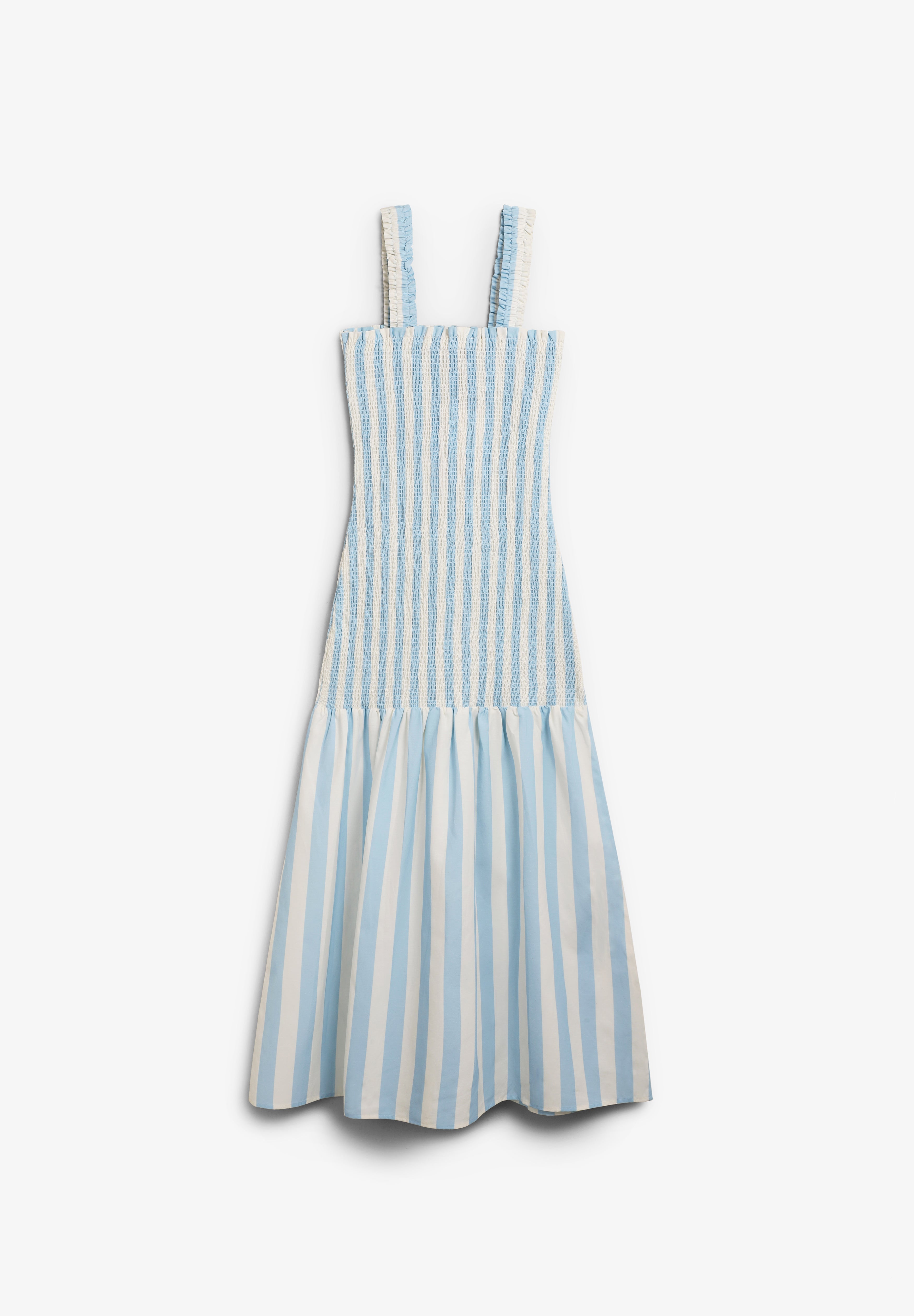 THE TINY BIG SISTER | WIDE STRIPES ELASTICATED DRESS