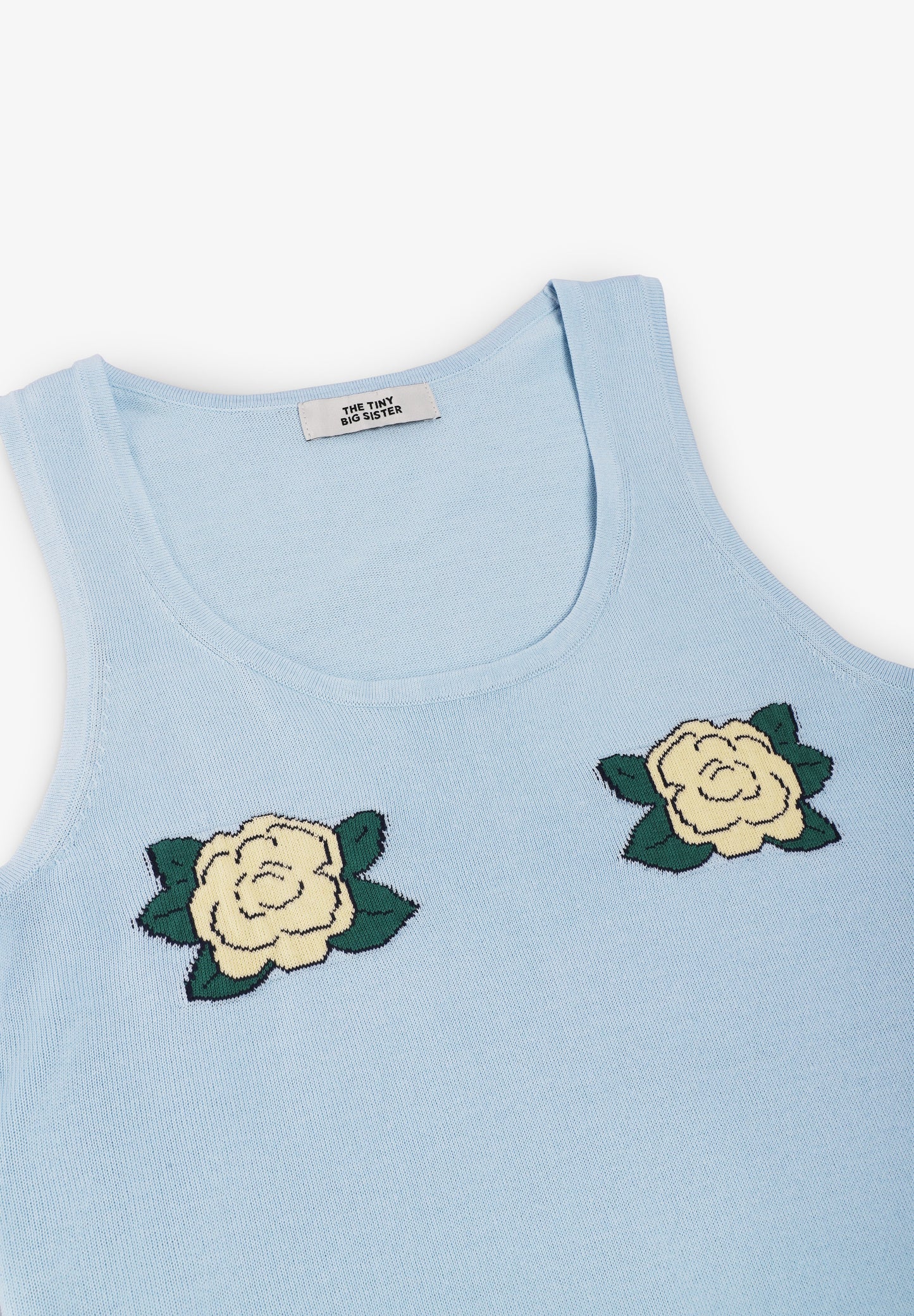 THE TINY BIG SISTER | FLOWERS KNITTED TOP
