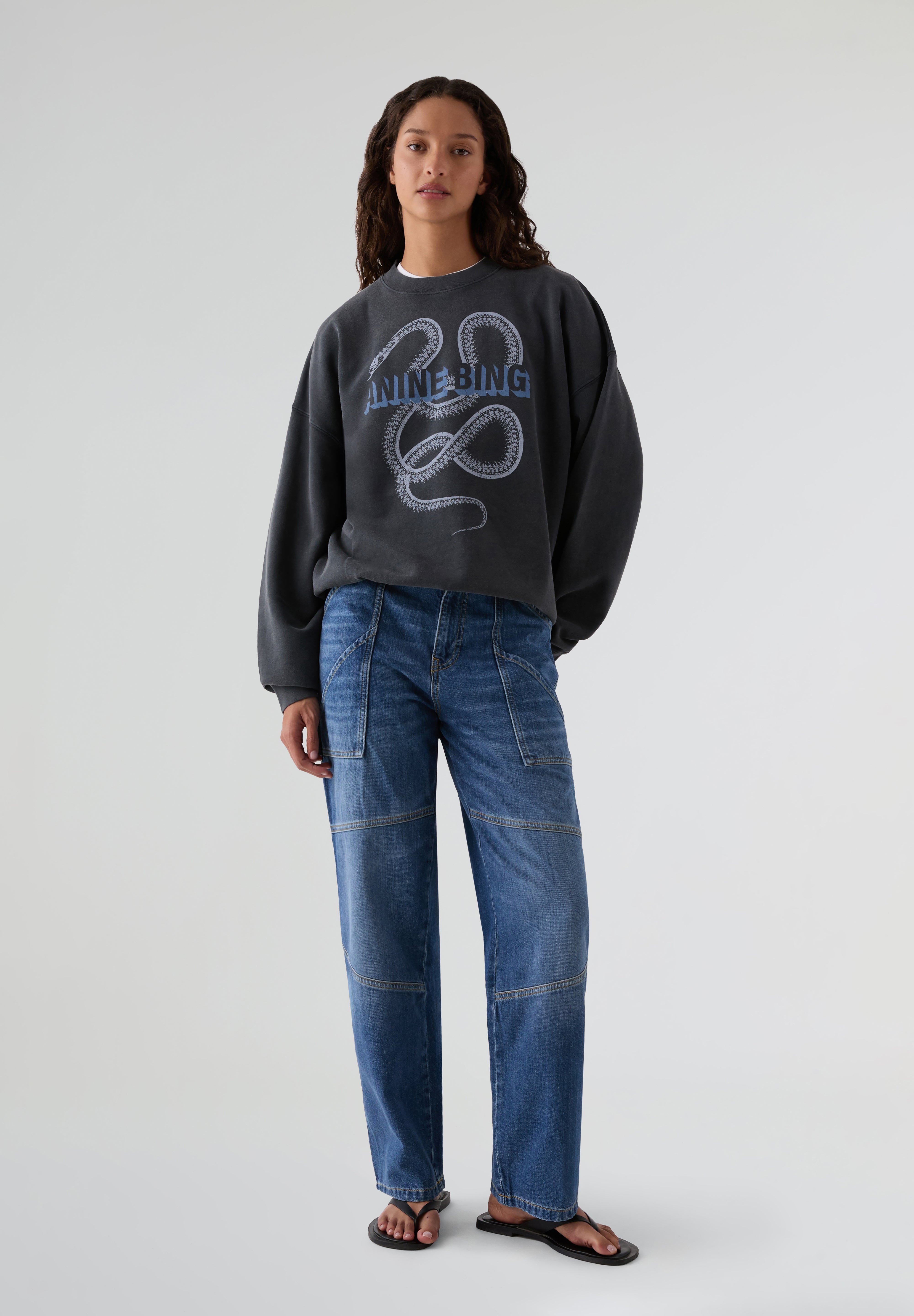 ANINE BING | SWEATSHIRT HARVEY CREW SNAKE