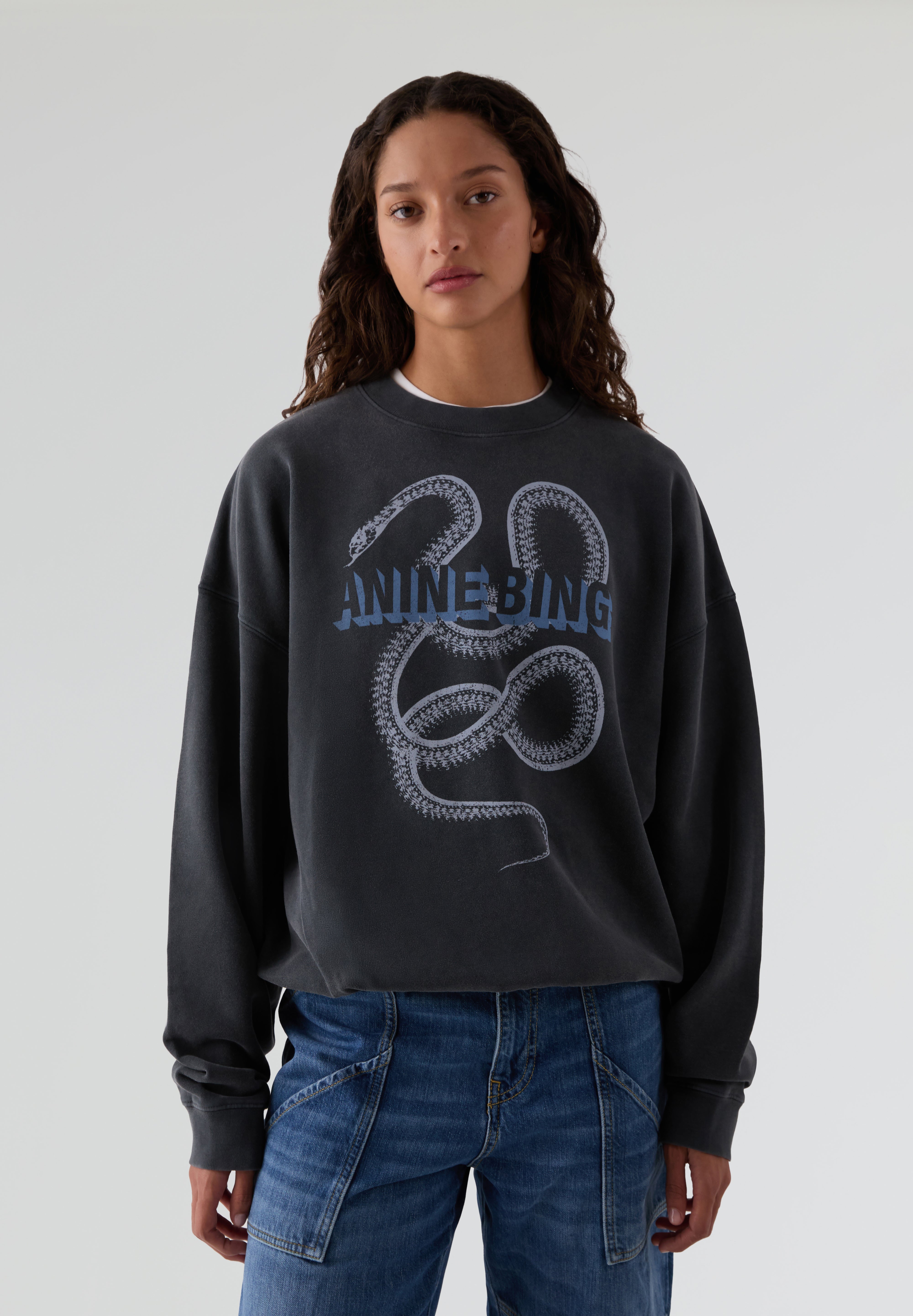 ANINE BING | SWEATSHIRT HARVEY CREW SNAKE