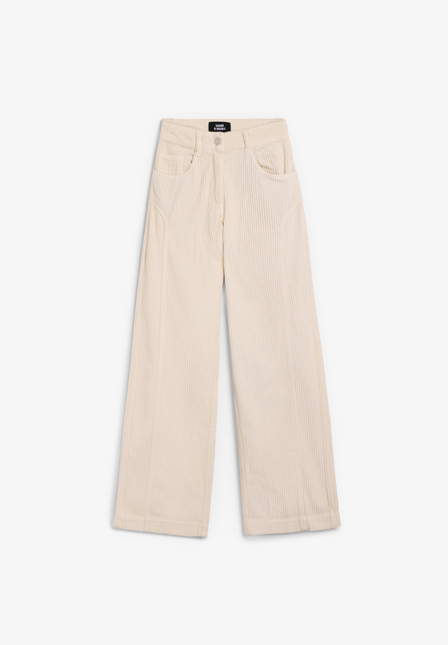 SEASONS BY MACABLA | CALÇAS A DIREITO BOMBAZINA EM CRU