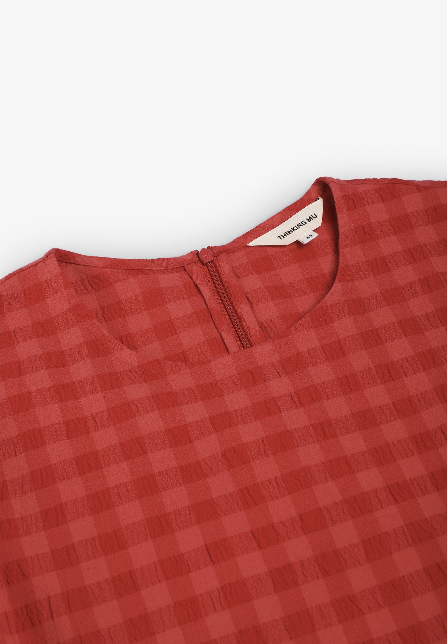 THINKING MU | VESTIDO CHECKS SEERSUCKER KINA