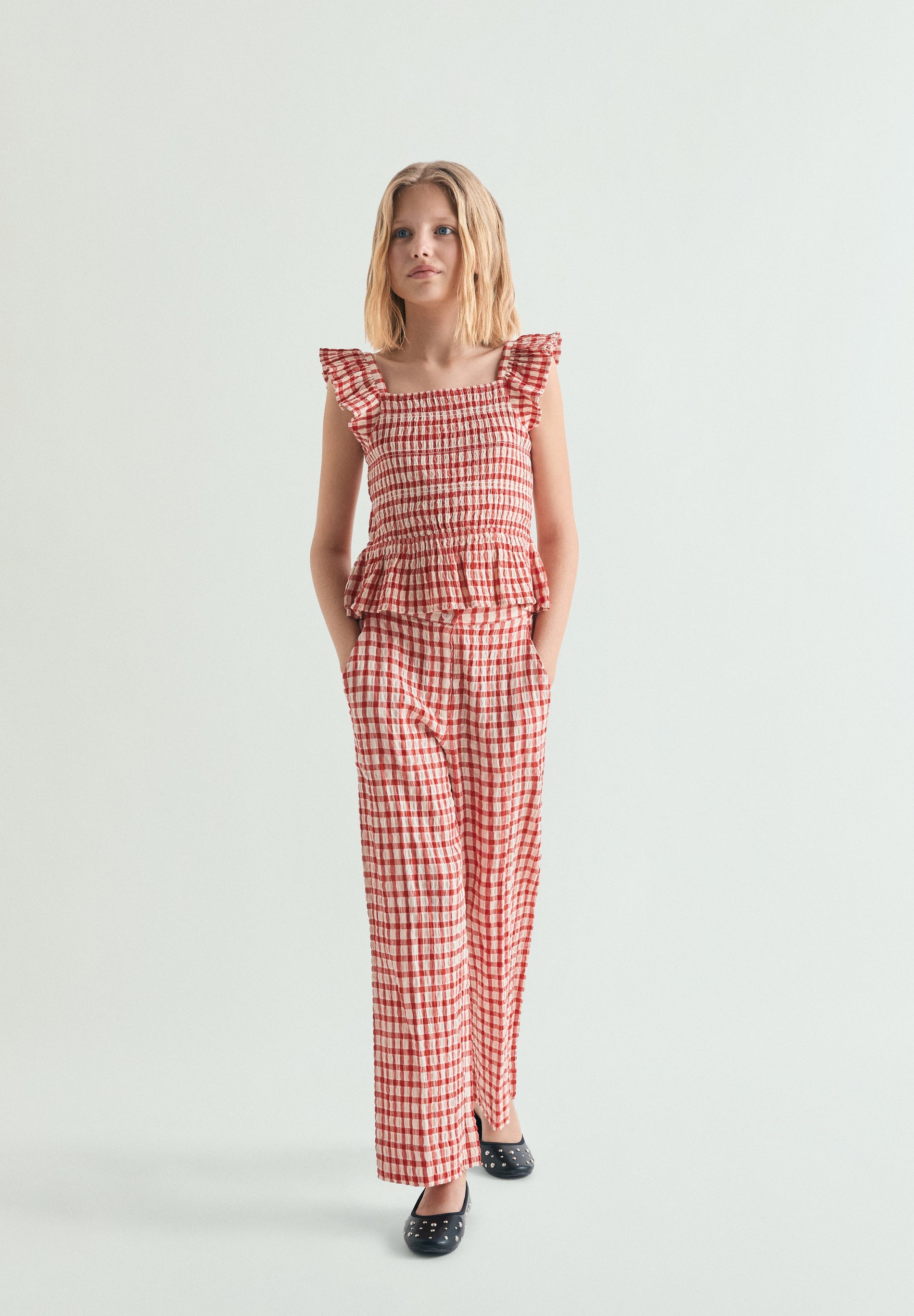 CALÇAS VICHY RELAXED FIT
