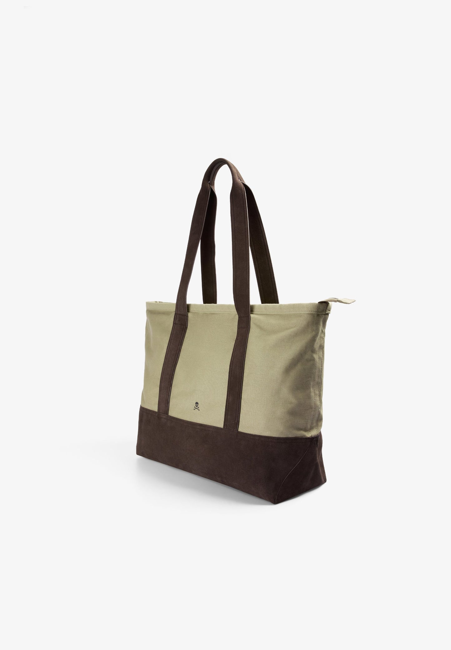 BOLSA TOTE DE ALGODÃO E CAMURÇA