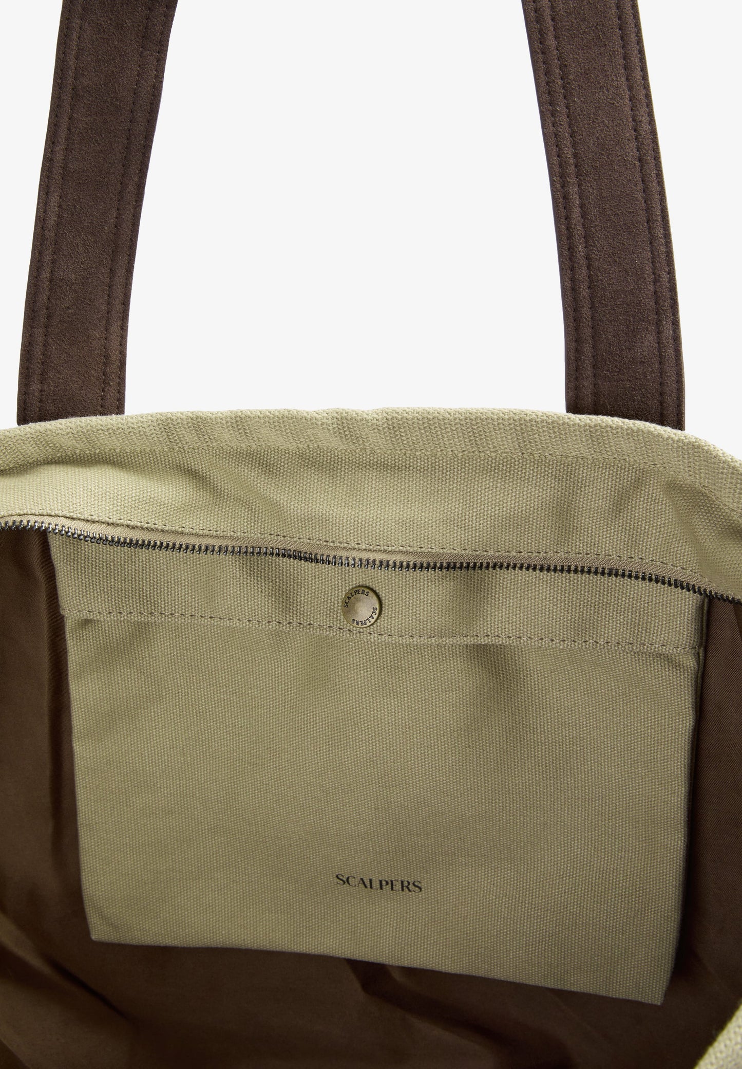 BOLSA TOTE DE ALGODÃO E CAMURÇA