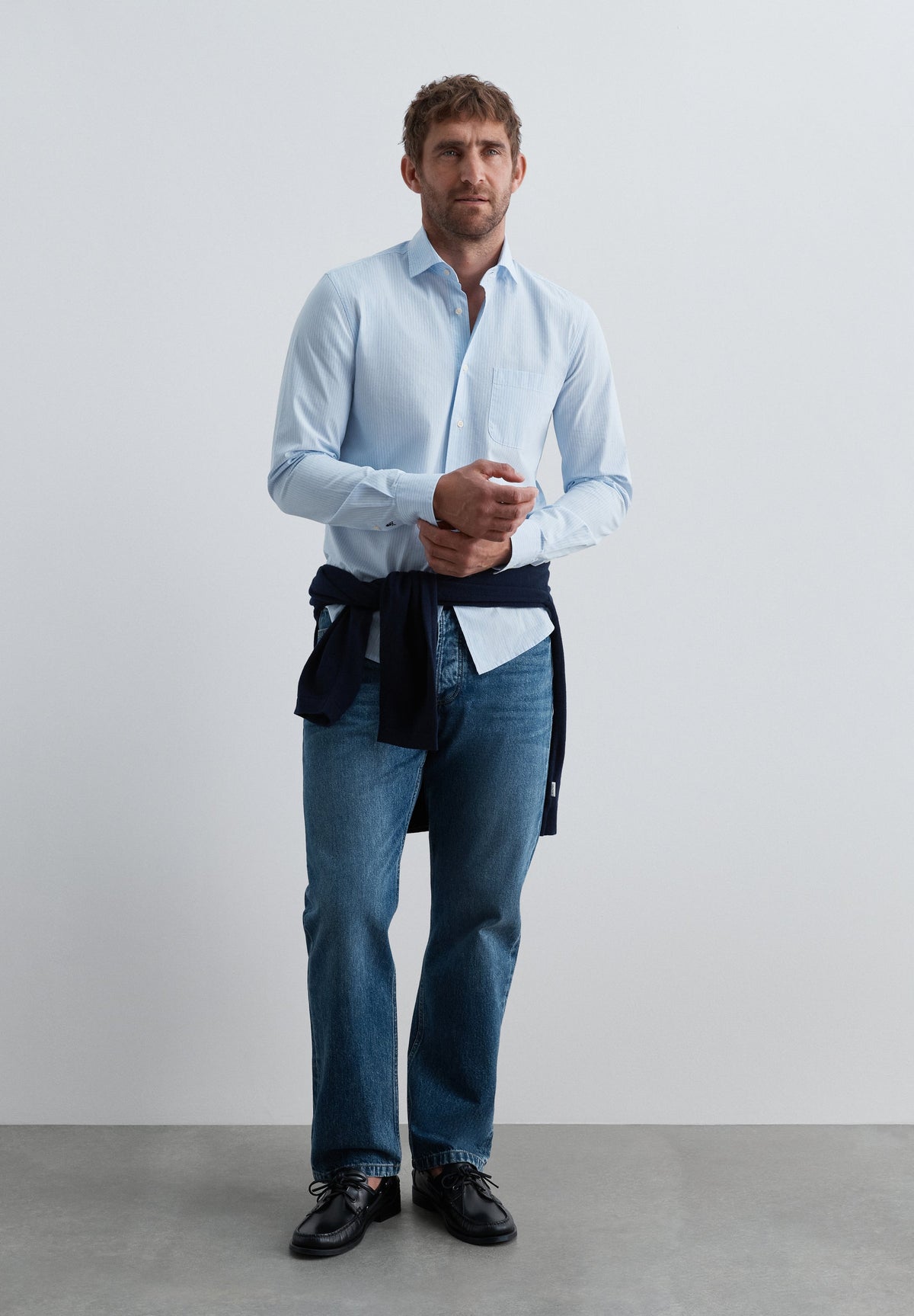 CAMISA ÀS RISCAS DE ALGODÃO