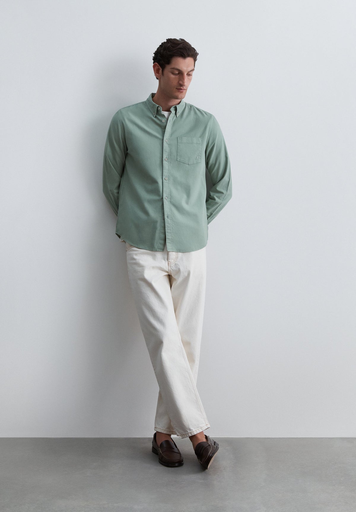 CAMISA OXFORD COM BOLSO