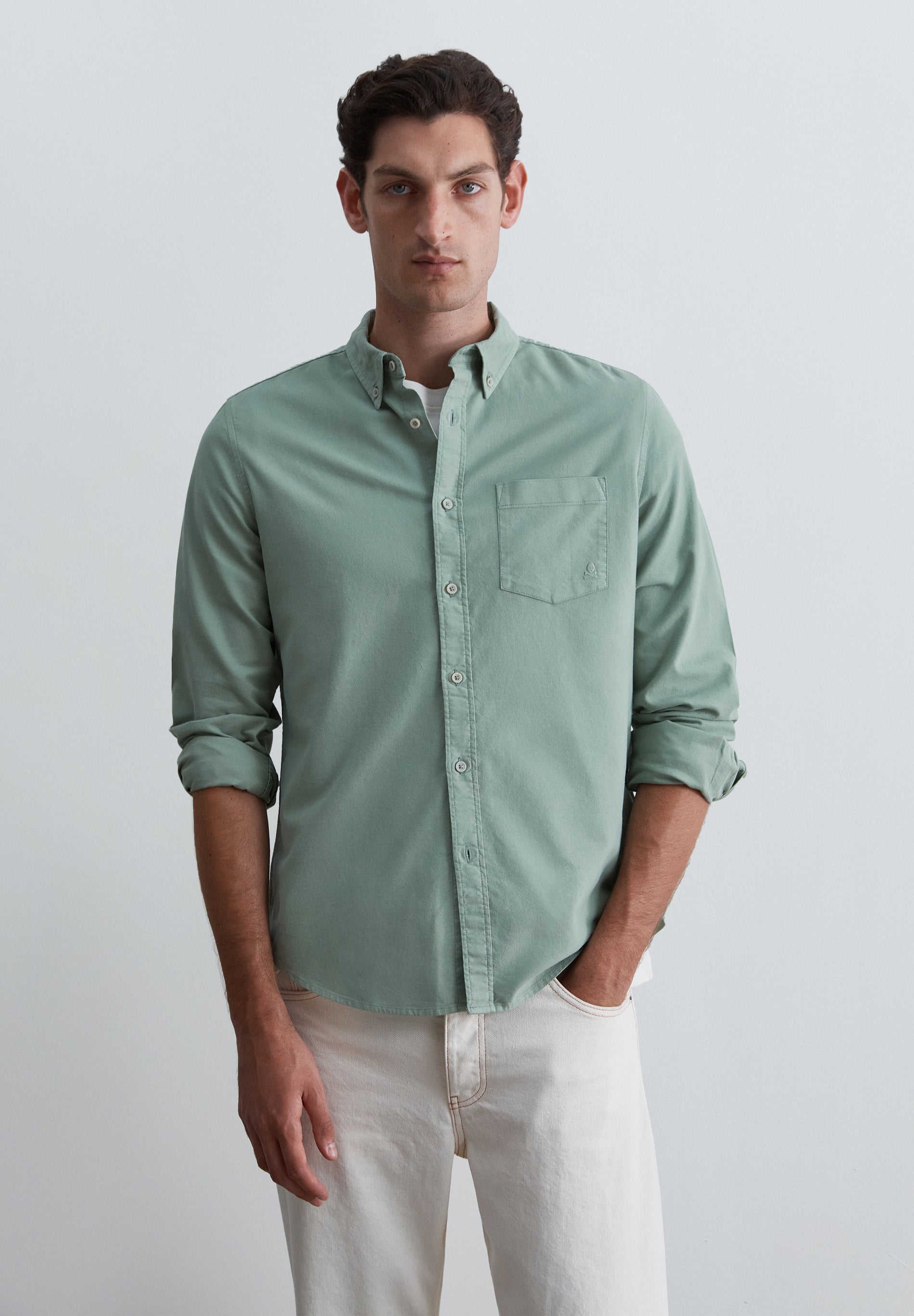 CAMISA OXFORD COM BOLSO