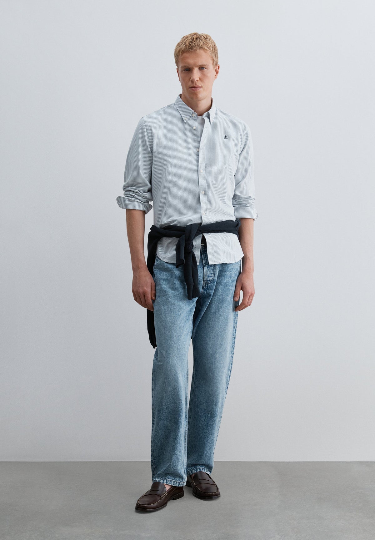 CAMISA OXFORD ÀS RISCAS