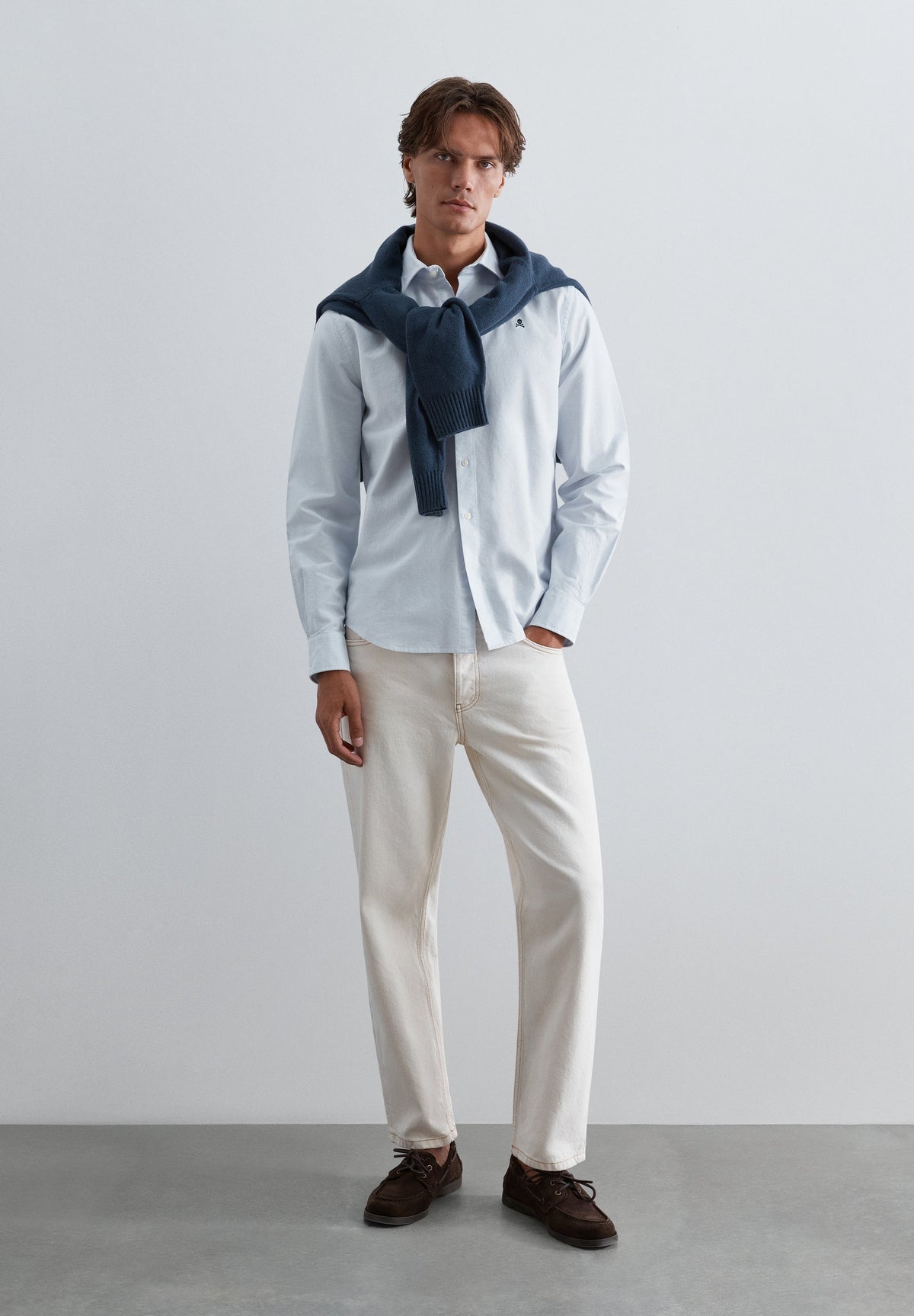 CAMISA OXFORD ÀS RISCAS