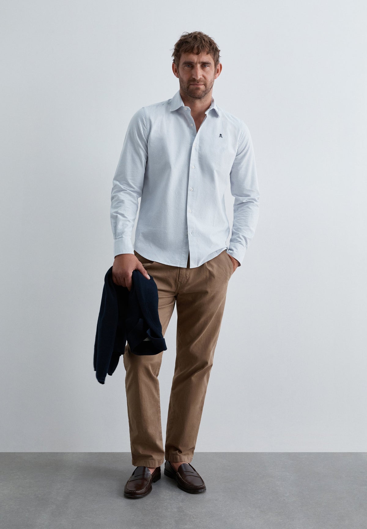 CAMISA OXFORD ÀS RISCAS