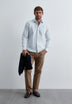 CAMISA OXFORD ÀS RISCAS
