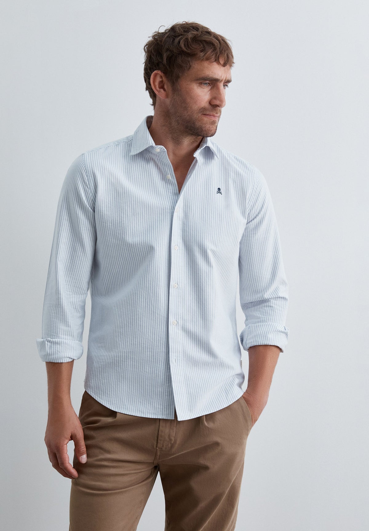 CAMISA OXFORD ÀS RISCAS