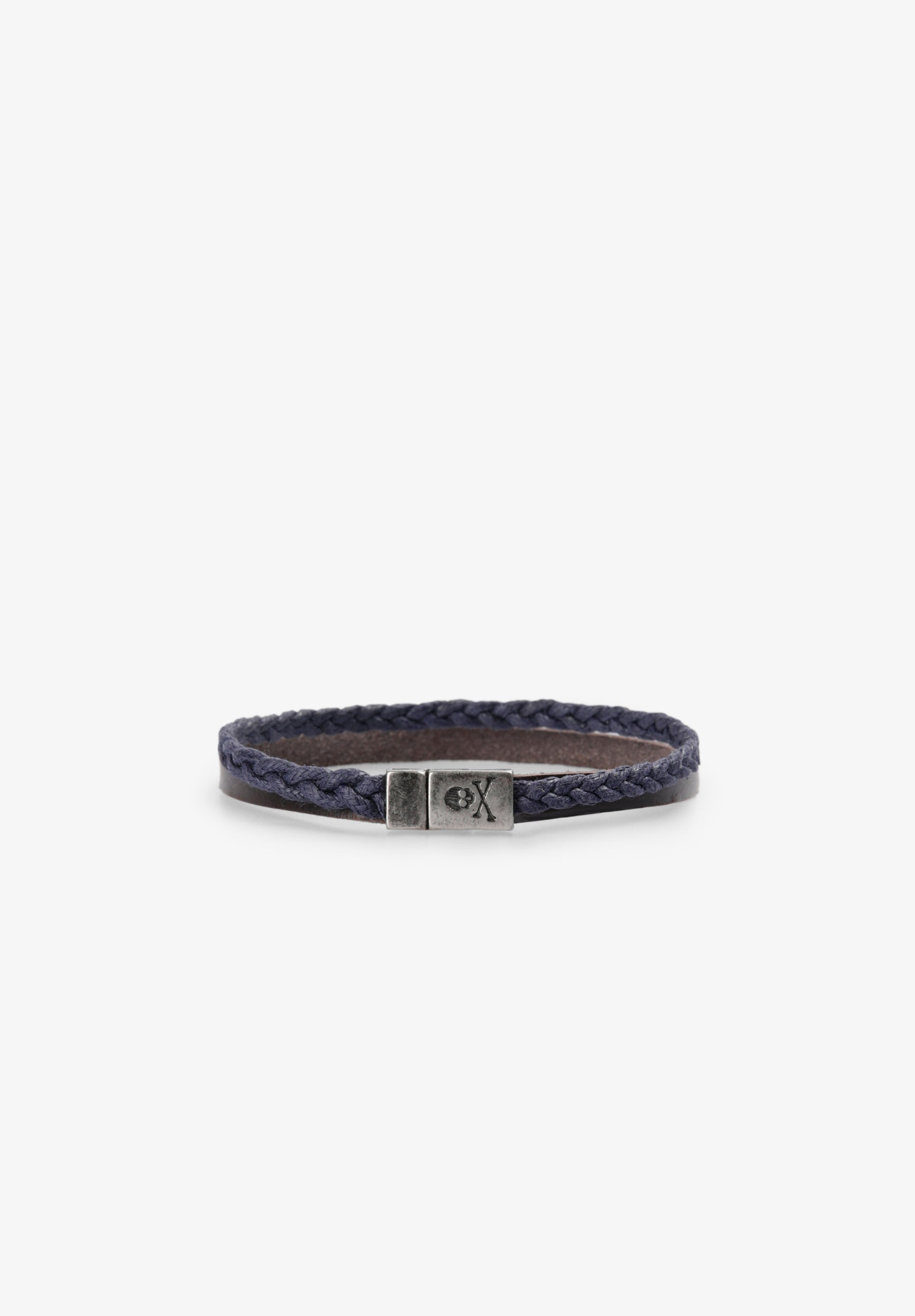 PULSEIRA EM PELE E CORDÃO ENCERADO