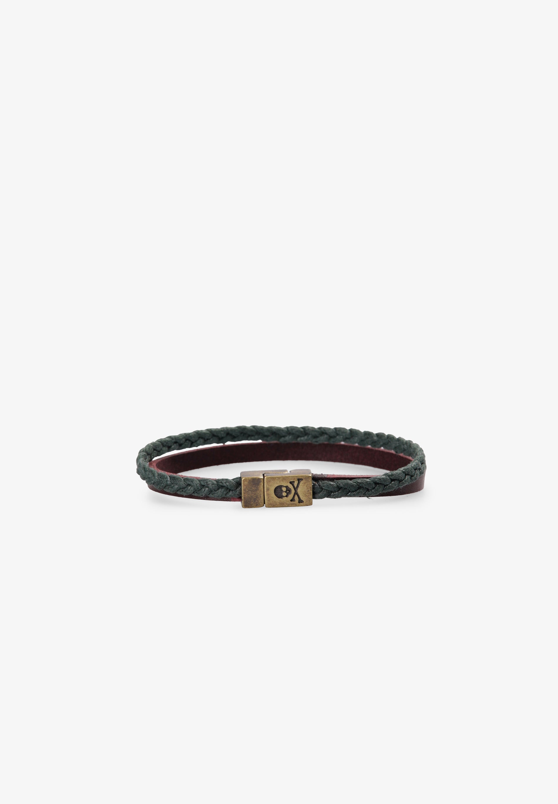PULSEIRA EM PELE E CORDÃO ENCERADO